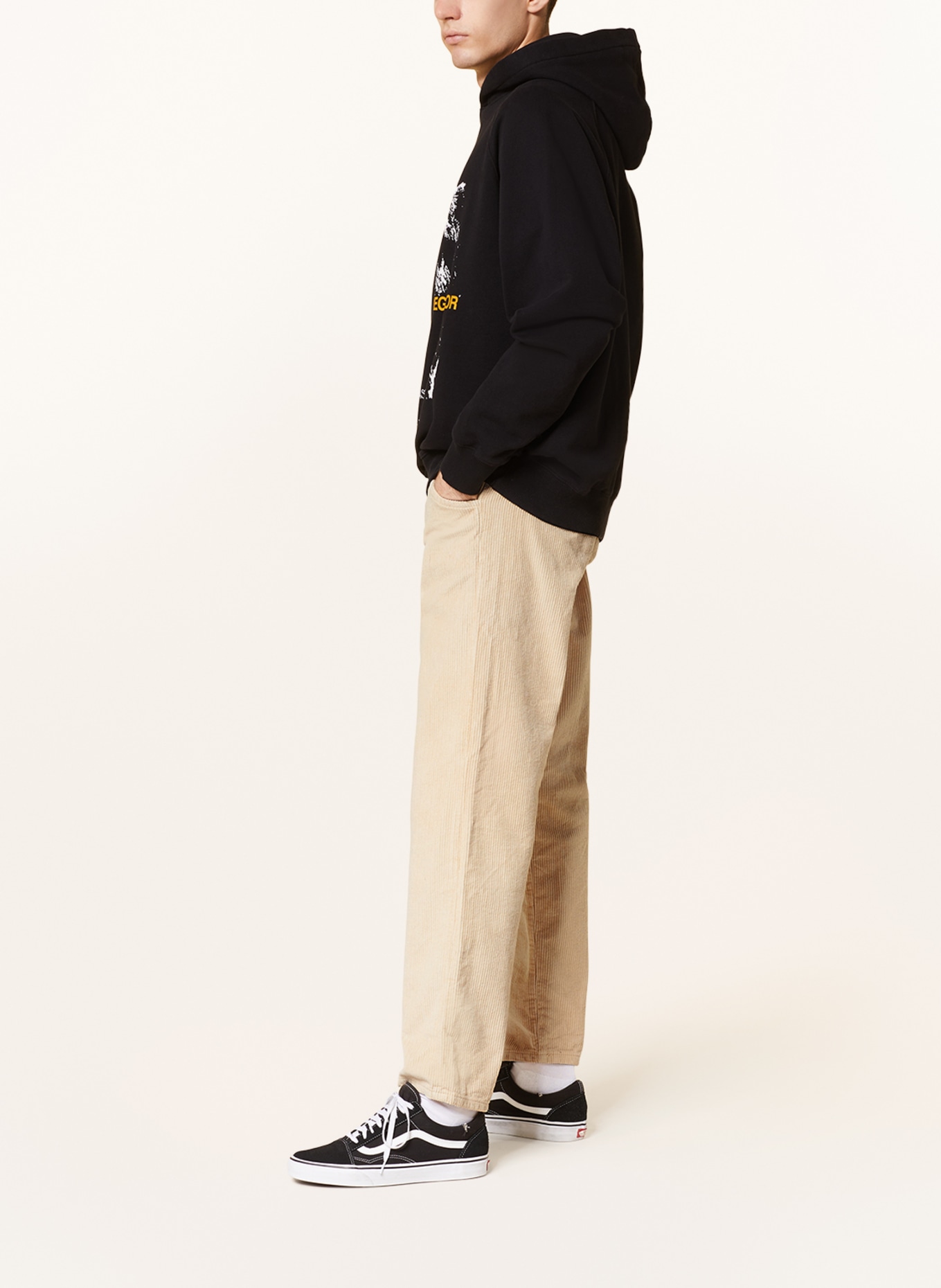 PEGADOR Corduroy trousers DORSEY regular fit, Color: CREAM (Image 4)