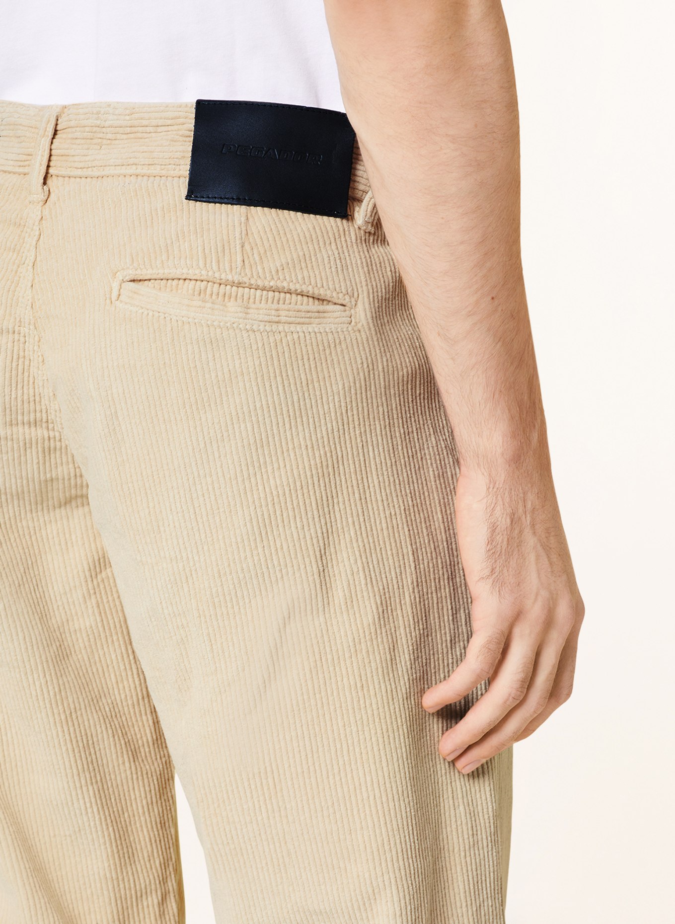 PEGADOR Spodnie sztruksowe DORSEY regular fit, Kolor: KREMOWY (Obrazek 6)