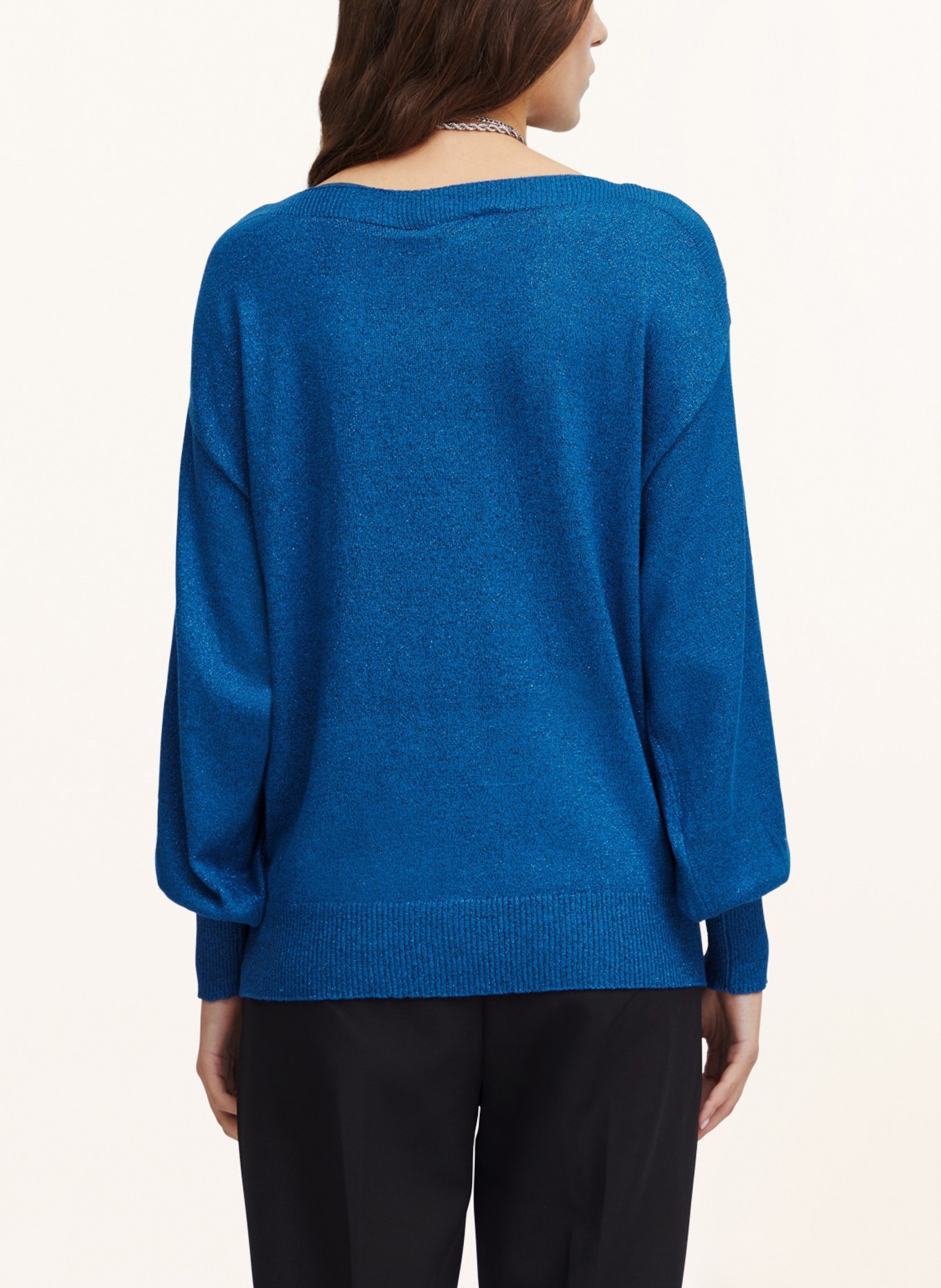 ICHI Sweater IHMOPAZ with glitter thread, Color: BLUE (Image 3)