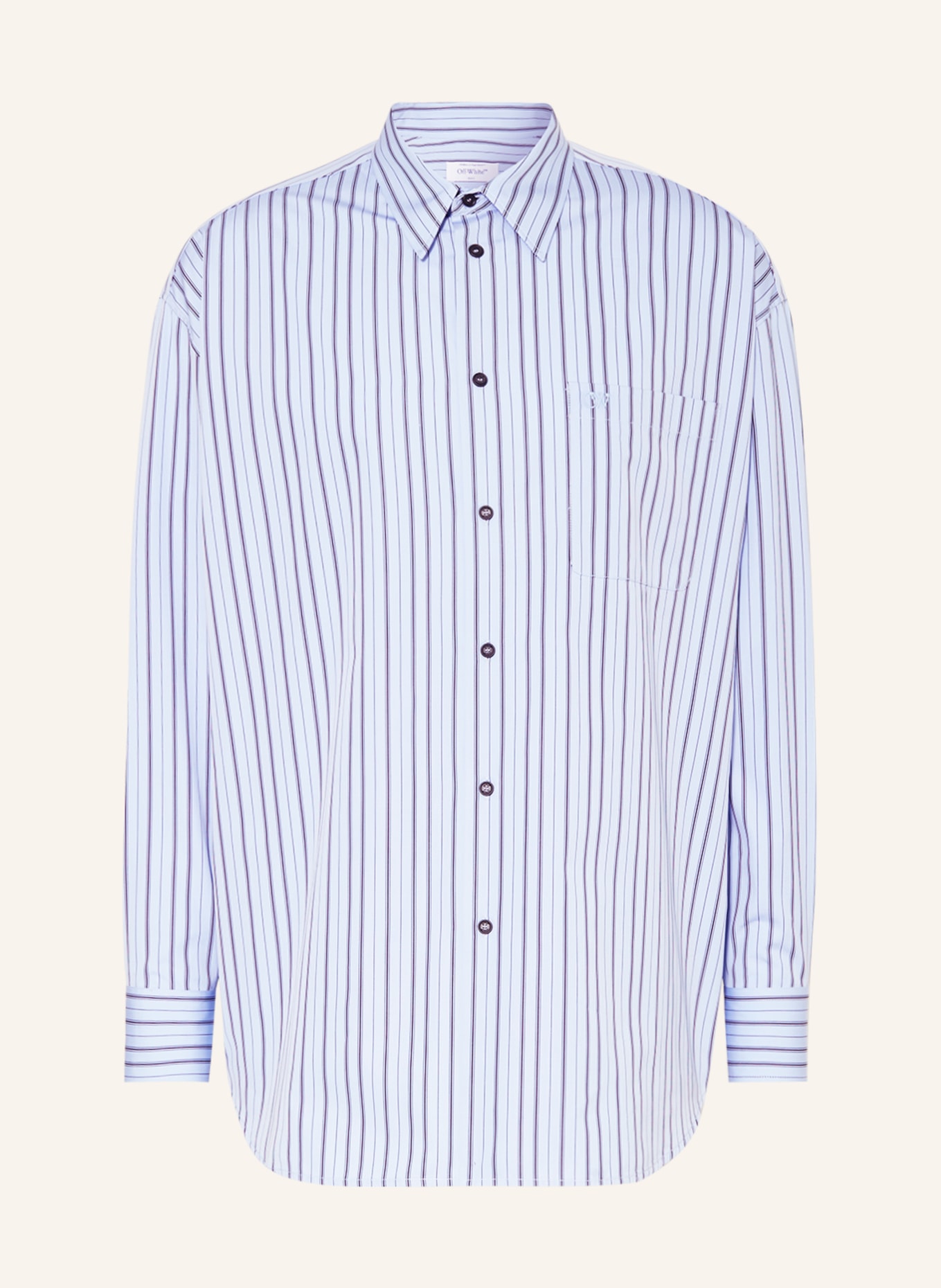 Off-White Shirt oversized fit, Color: LIGHT BLUE/ BLACK (Image 1)