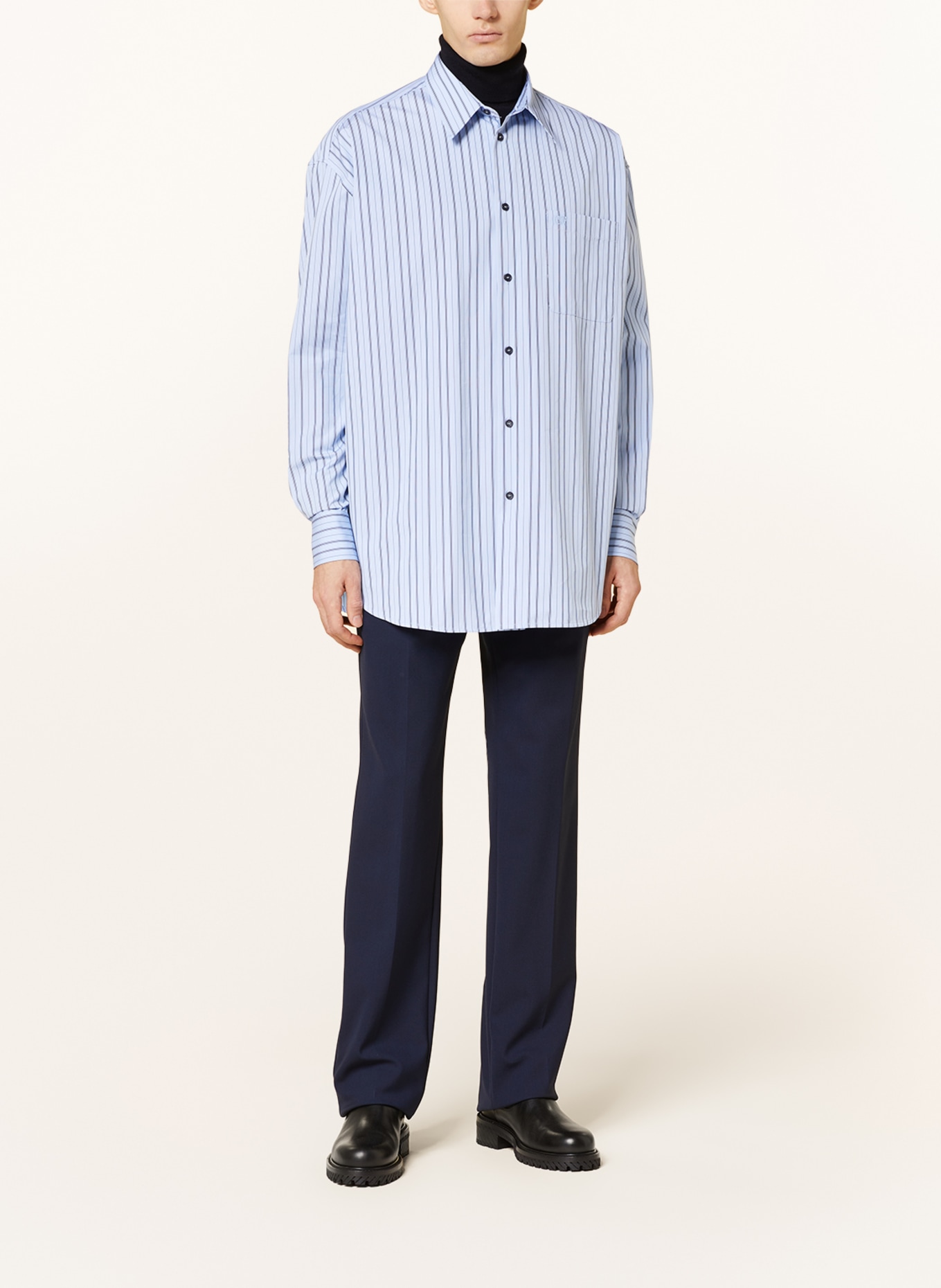 Off-White Shirt oversized fit, Color: LIGHT BLUE/ BLACK (Image 2)