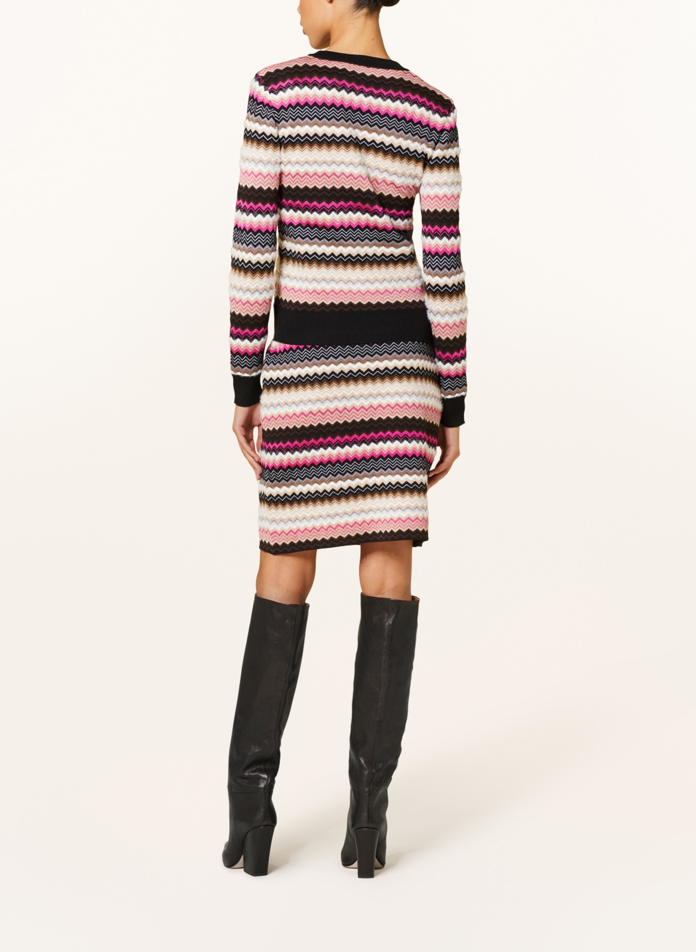 MISSONI Knit skirt, Color: PINK/ BLACK/ WHITE (Image 3)