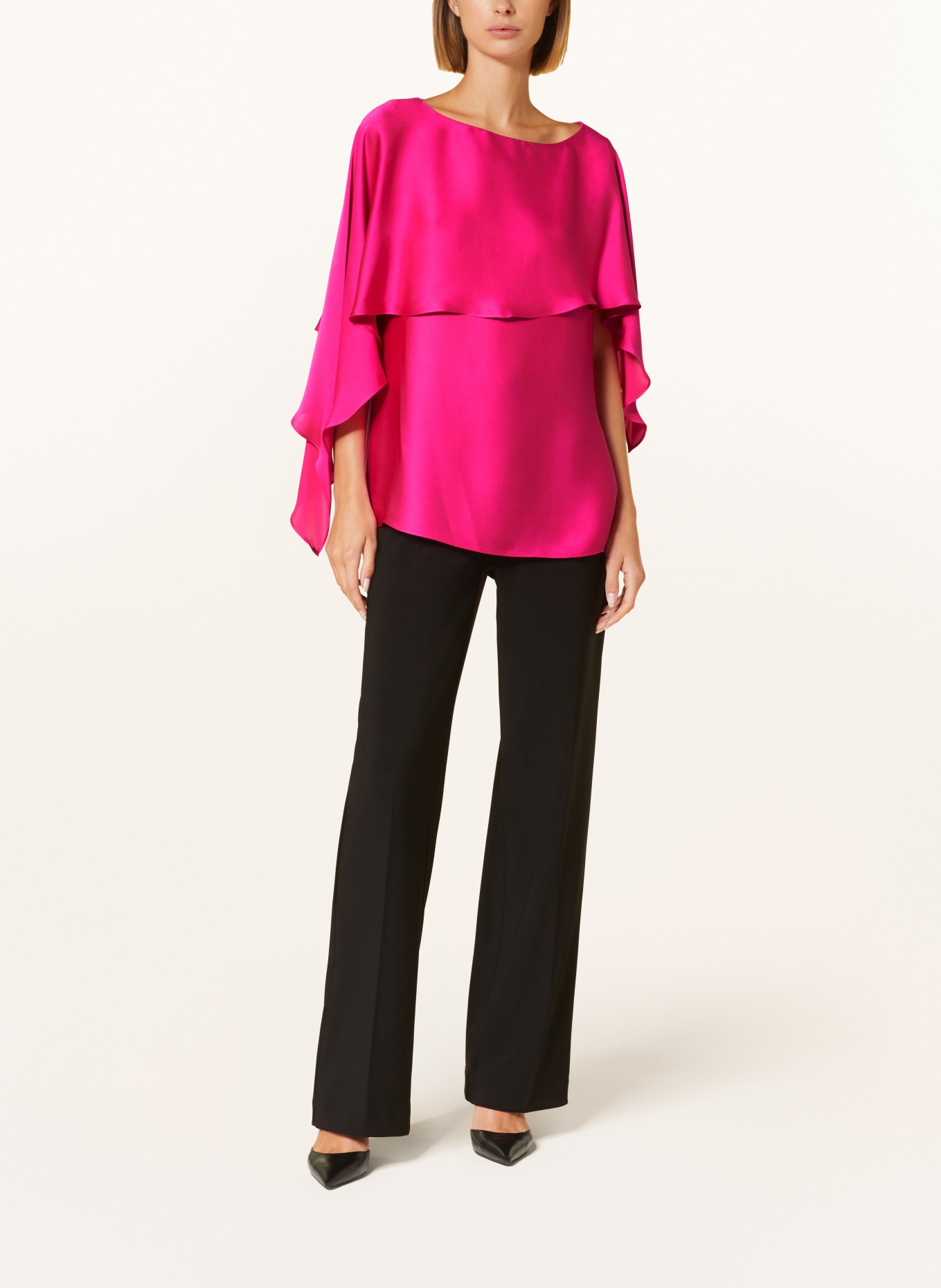 Joseph Ribkoff Shirt blouse in satin, Color: PINK (Image 2)
