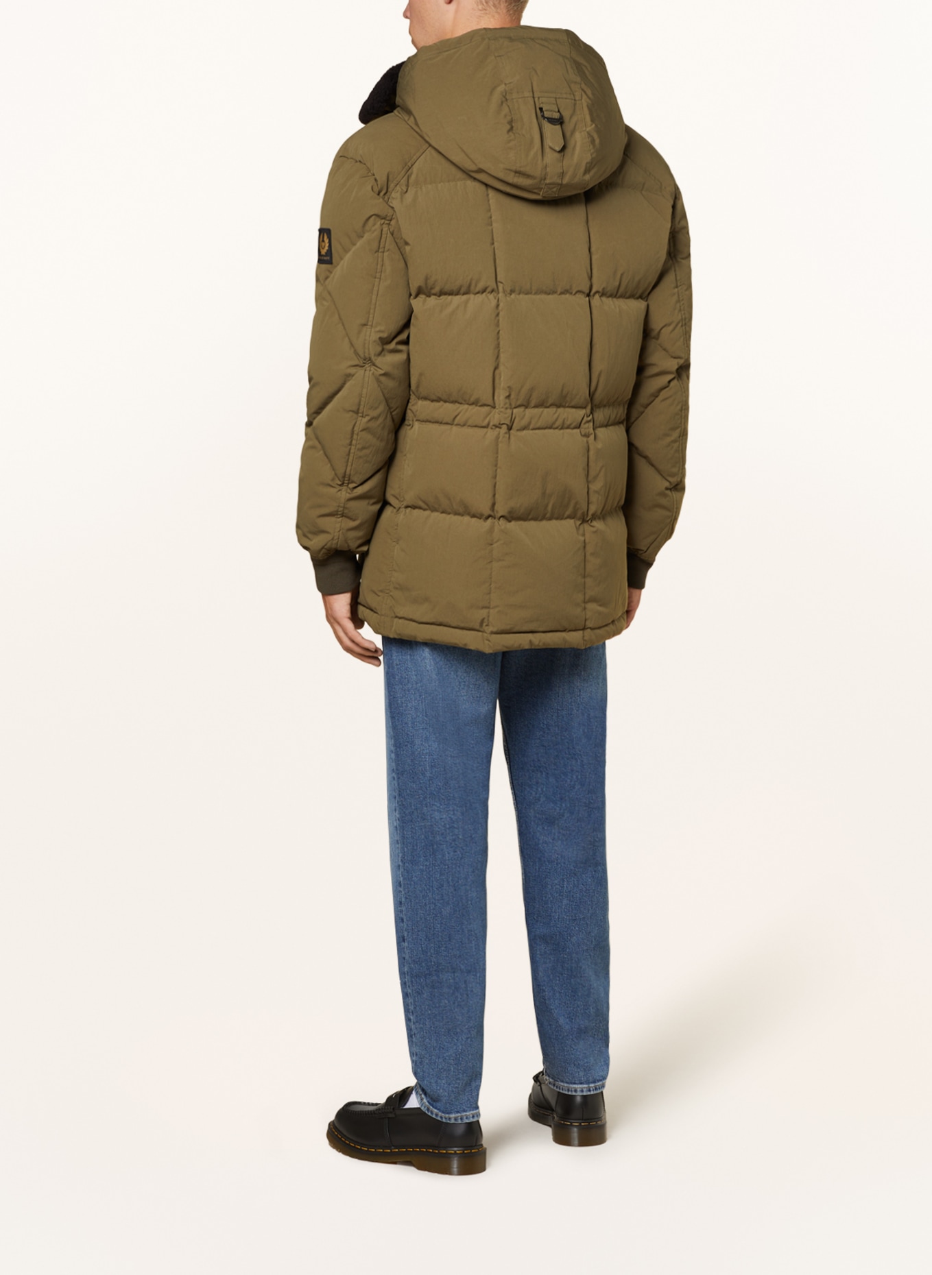 BELSTAFF Down jacket HAWTHORN with real fur, Color: OLIVE (Image 3)
