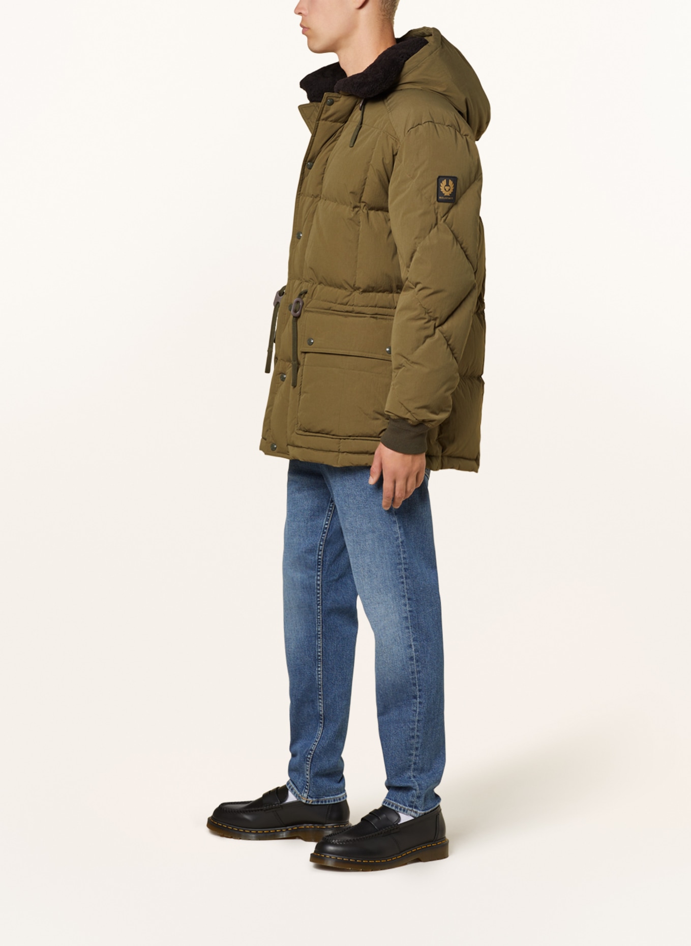 BELSTAFF Down jacket HAWTHORN with real fur, Color: OLIVE (Image 4)
