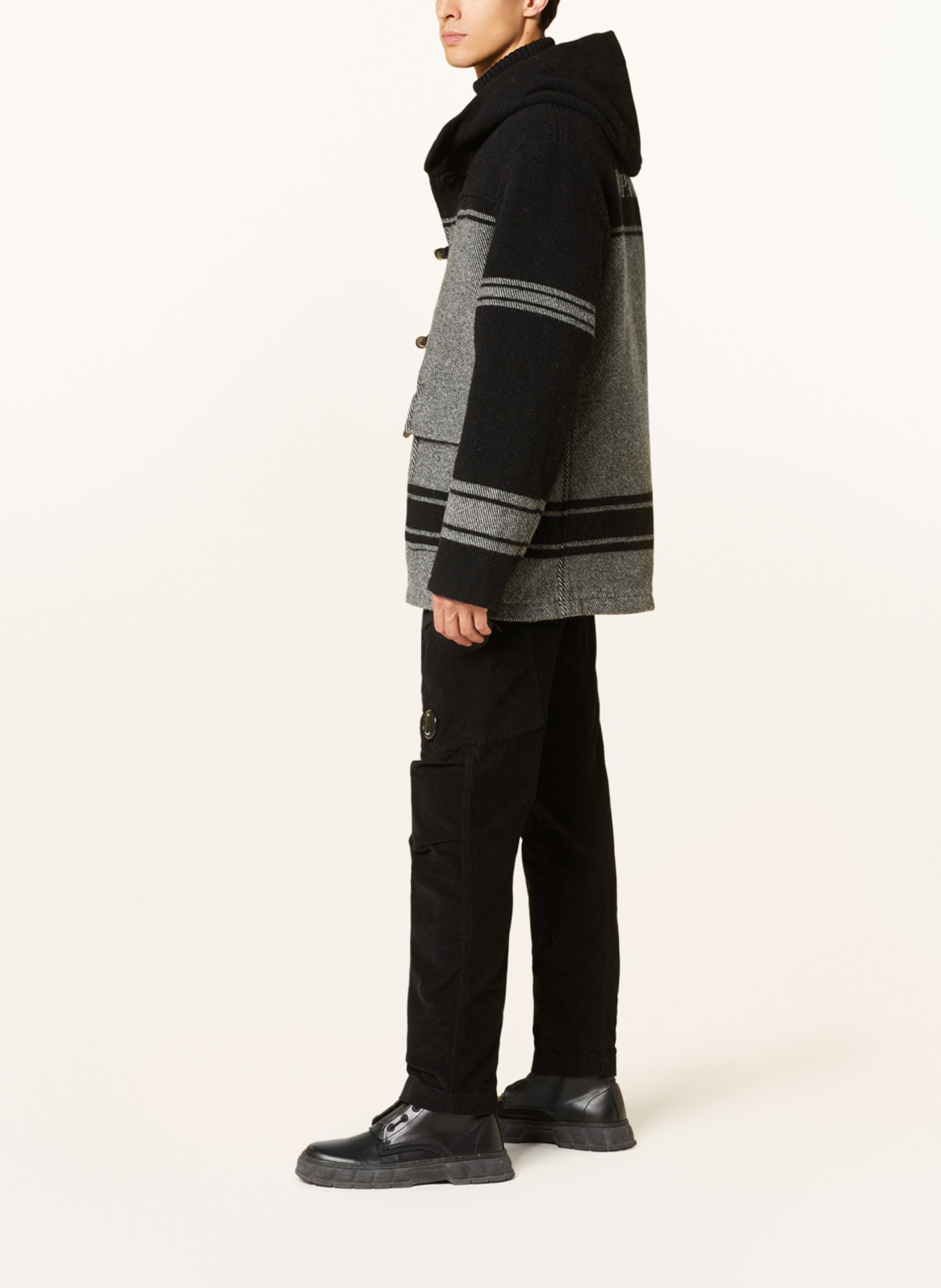 C.P. COMPANY Duffle coat, Color: BLACK/ WHITE (Image 4)
