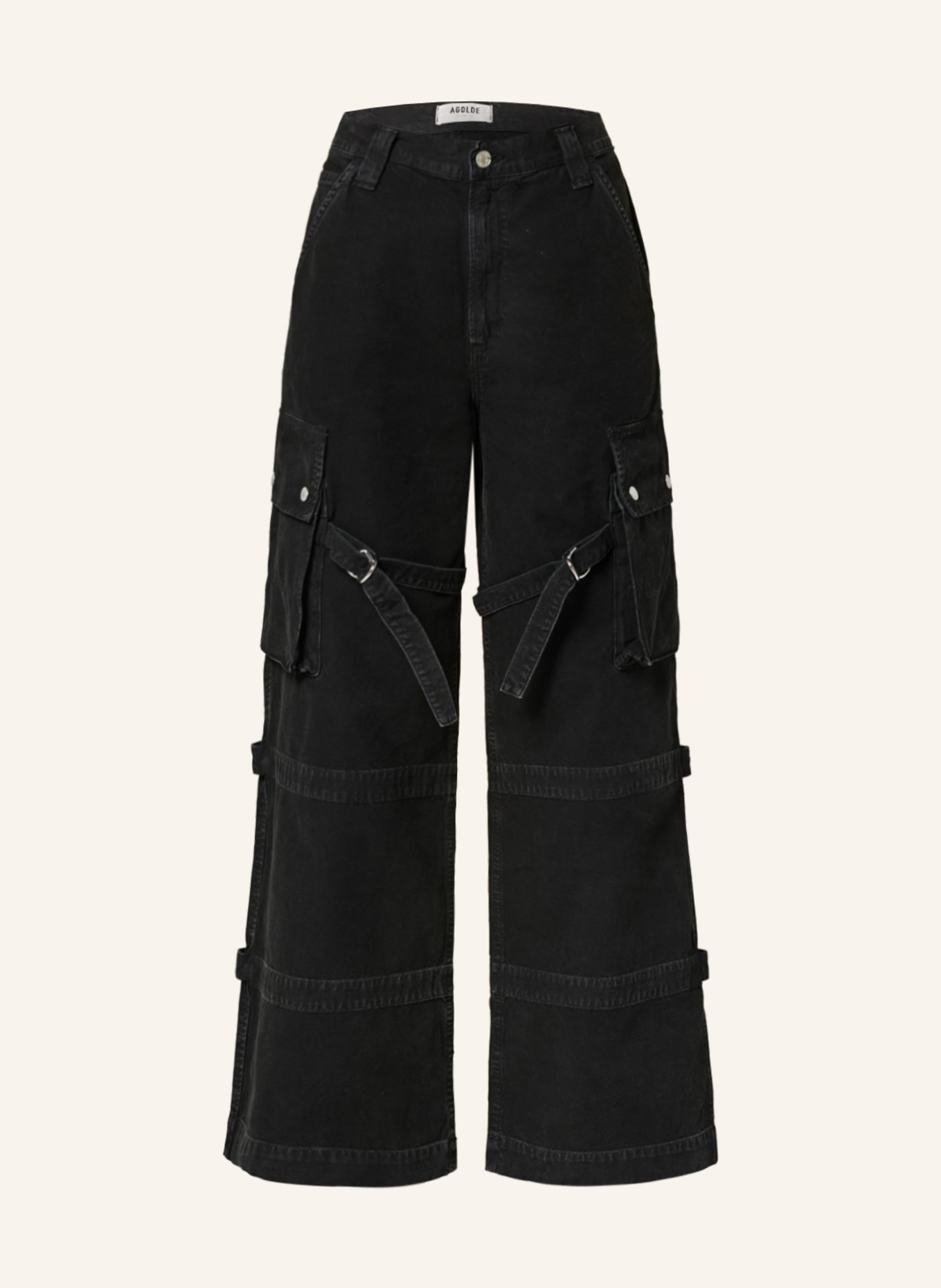 AGOLDE Cargo jeans VIVIAN, Color: Oil stone washed black (Image 1)