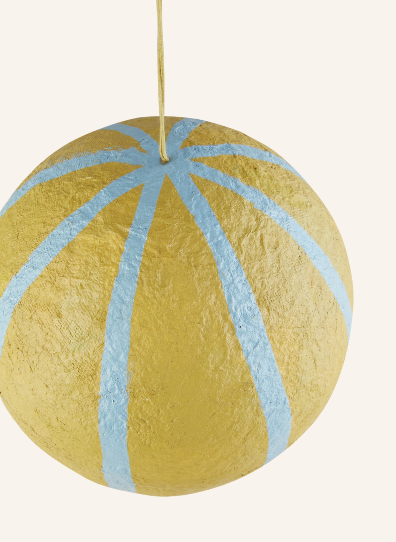 BROSTE COPENHAGEN Dekoanhänger SPHERE XL: GELB / HELLBLAU