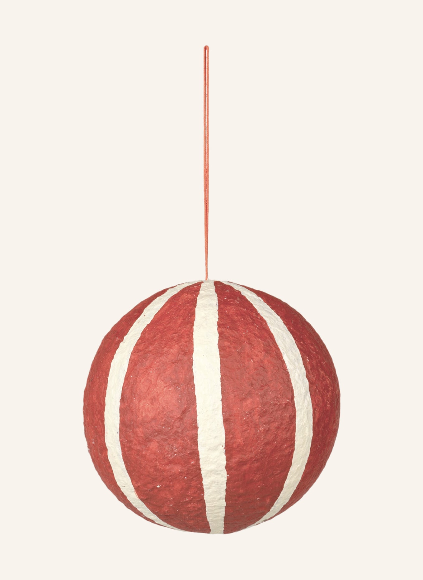 BROSTE COPENHAGEN Dekoanhänger SPHERE XL: ORANGE / CREME