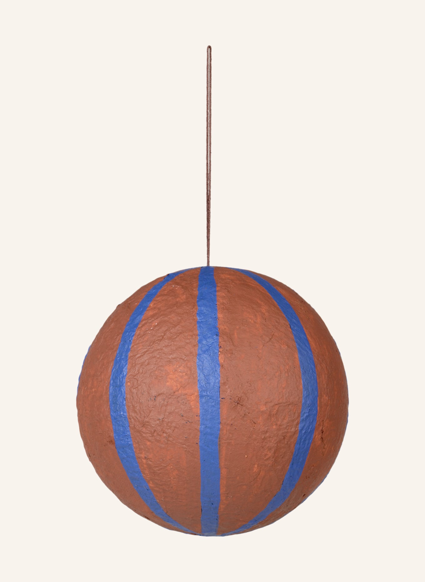 BROSTE COPENHAGEN Dekoanhänger SPHERE XL: BRAUN / BLAU