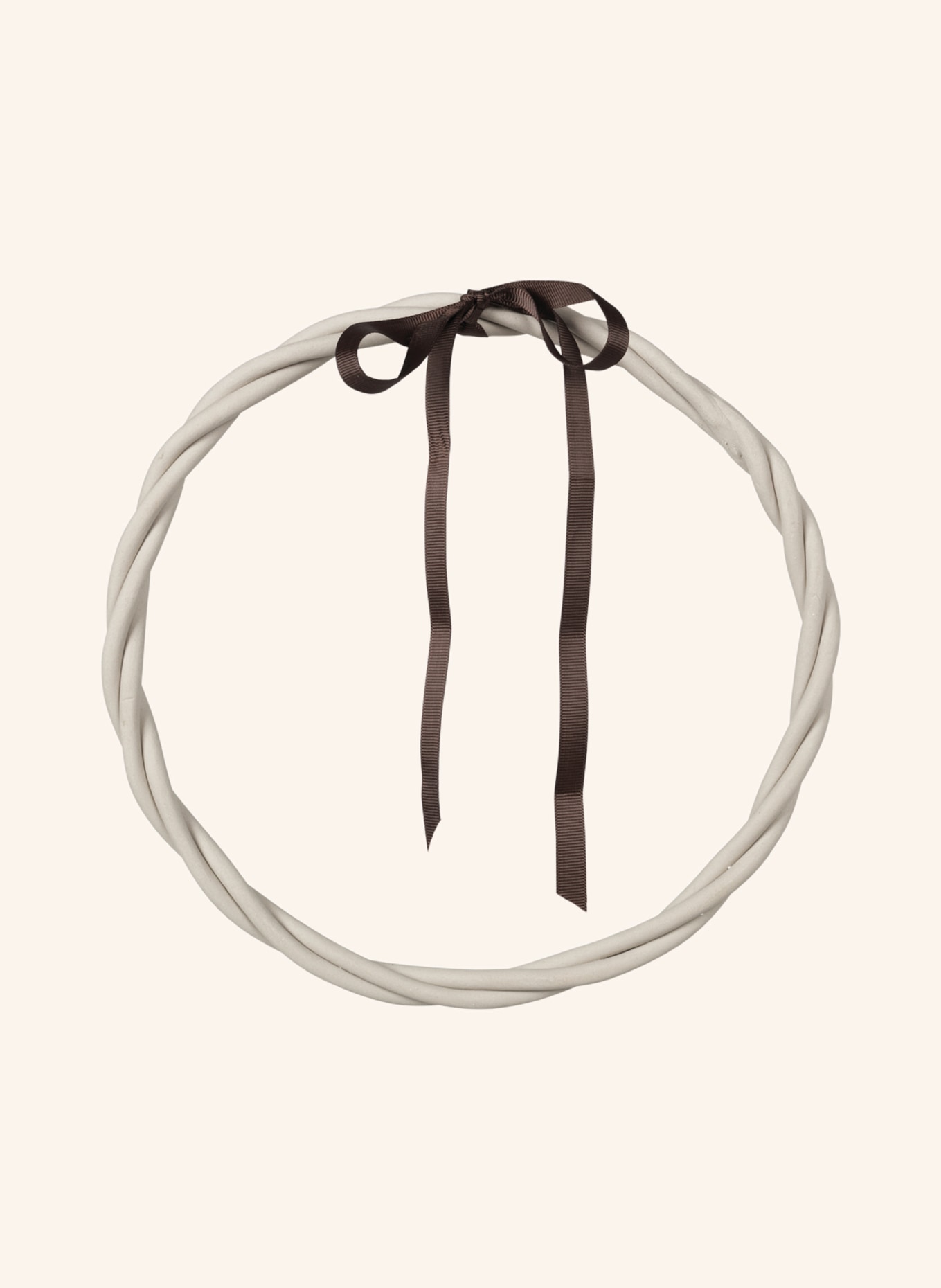 BROSTE COPENHAGEN Dekoanhänger BRAID: CREME / BRAUN