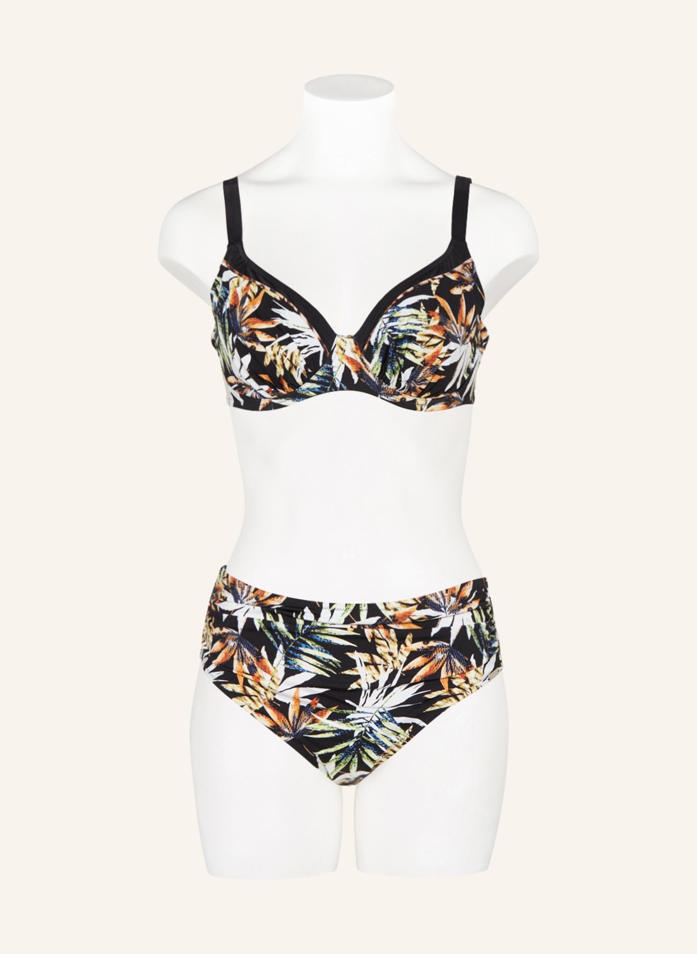 Charmline Underwired bikini MIDNIGHT SOUNDS, Color: BLACK/ WHITE/ GREEN (Image 2)