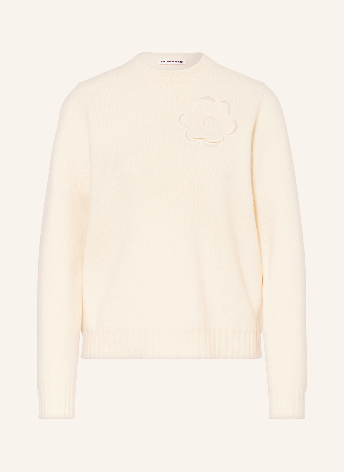 JIL SANDER Sweater with cut-out, Color: ECRU (Image 1)