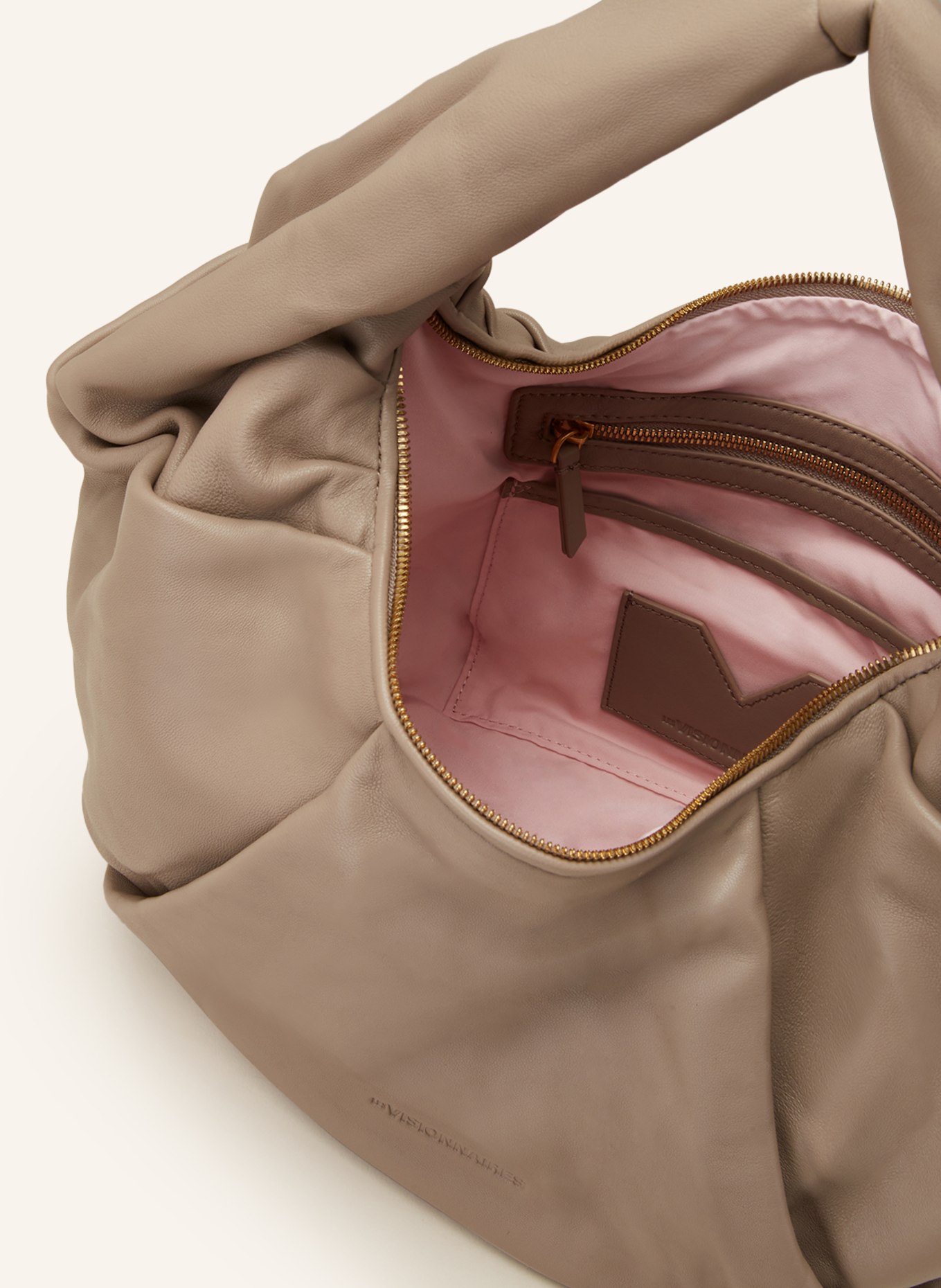 LES VISIONNAIRES Hobo bag GRETA, Color: BEIGE (Image 3)