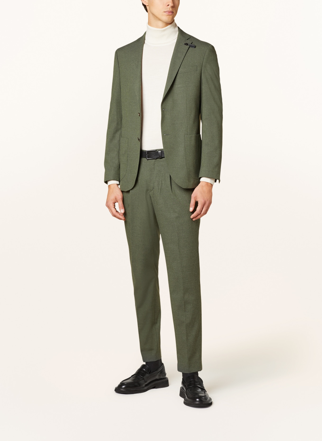 BALDESSARINI Suit trousers COX slim fit, Color: 5513 Deep Lichen Green Mel. (Image 2)