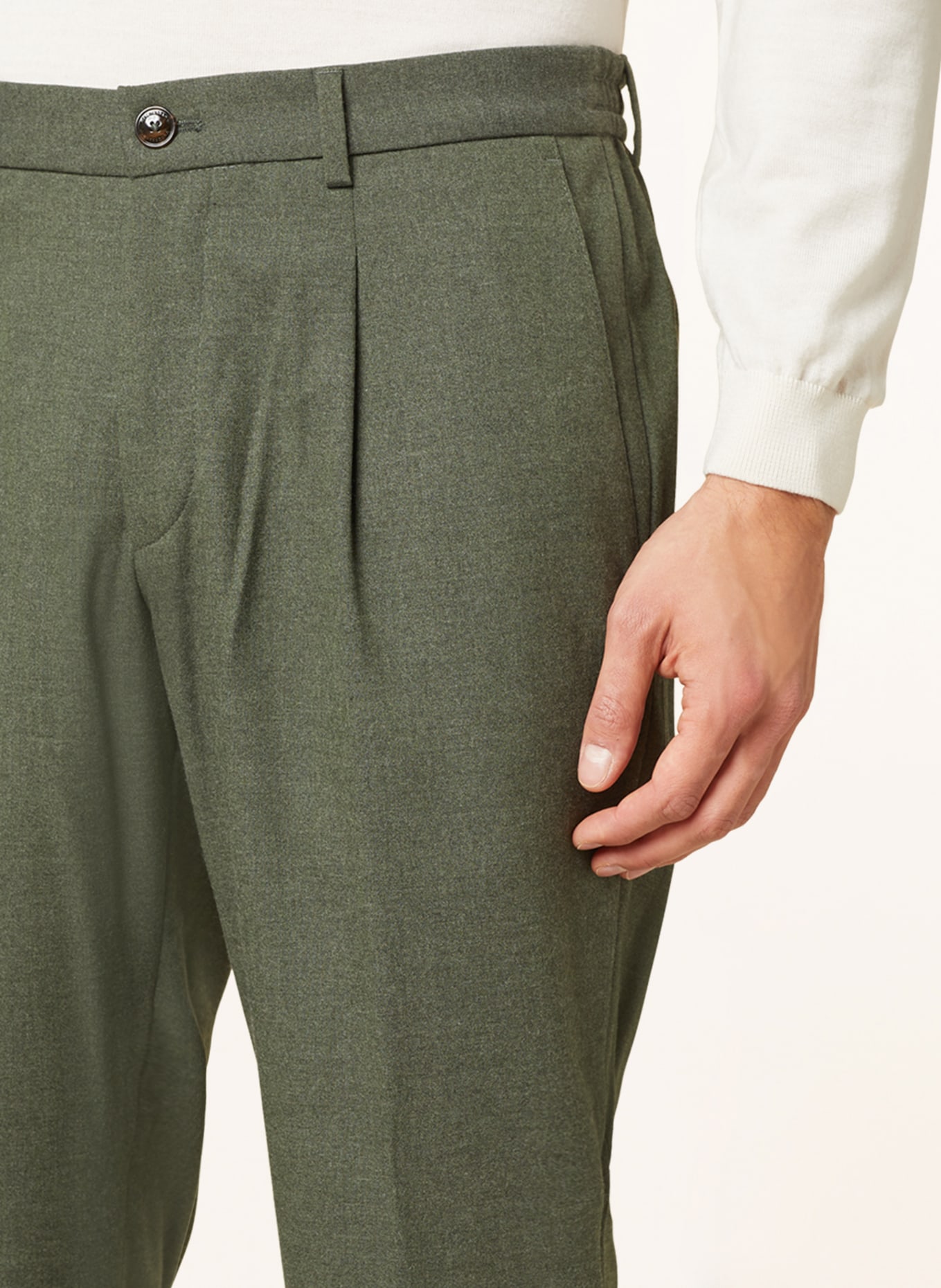 BALDESSARINI Spodnie garniturowe COX slim fit, Kolor: 5513 Deep Lichen Green Mel. (Obrazek 6)