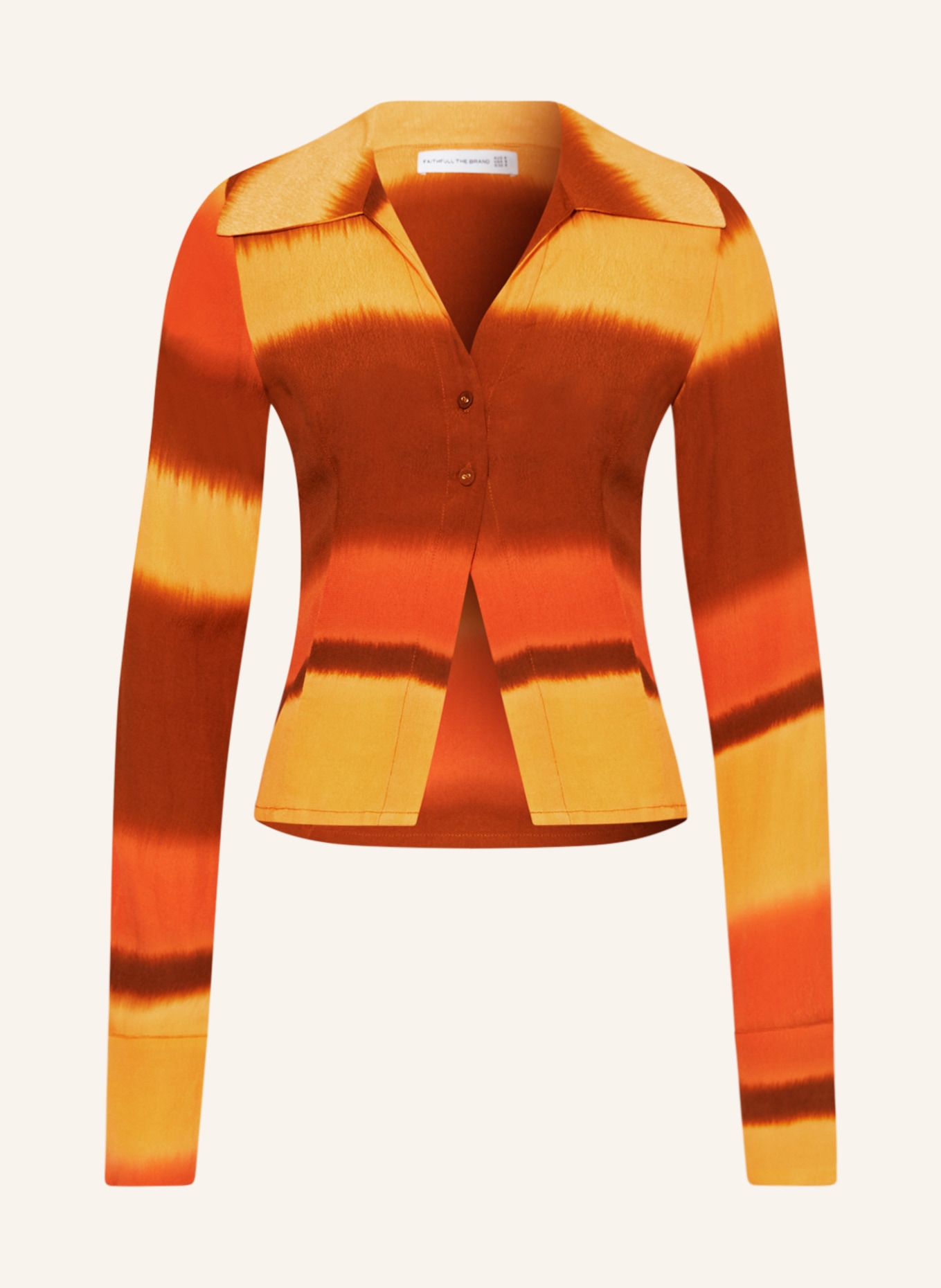 FAITHFULL THE BRAND Bluse SERRADOR, Farbe: BRAUN/ ORANGE/ DUNKELORANGE (Bild 1)