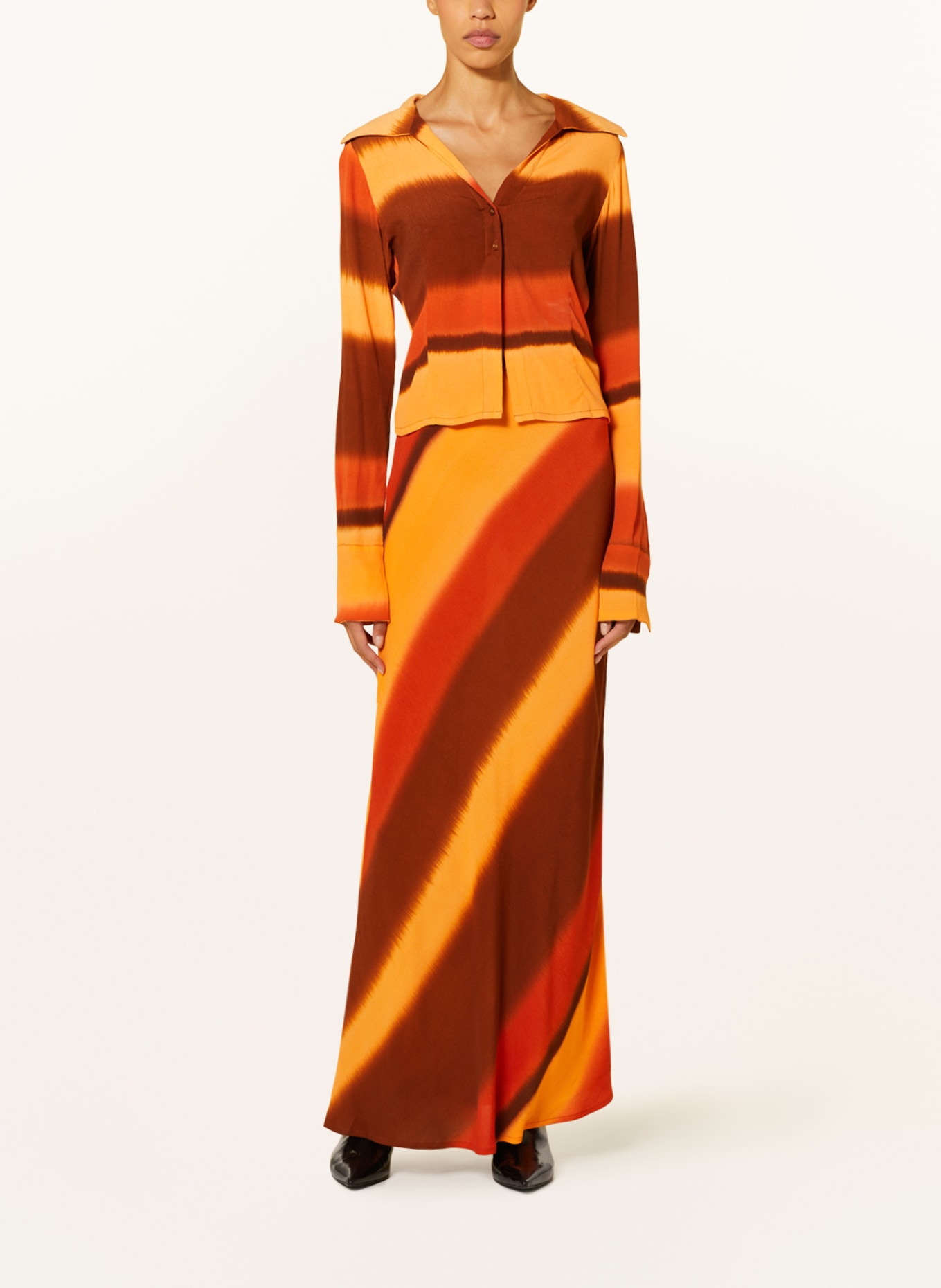 FAITHFULL THE BRAND Skirt SINEM, Color: ORANGE/ DARK ORANGE/ NEON ORANGE (Image 2)