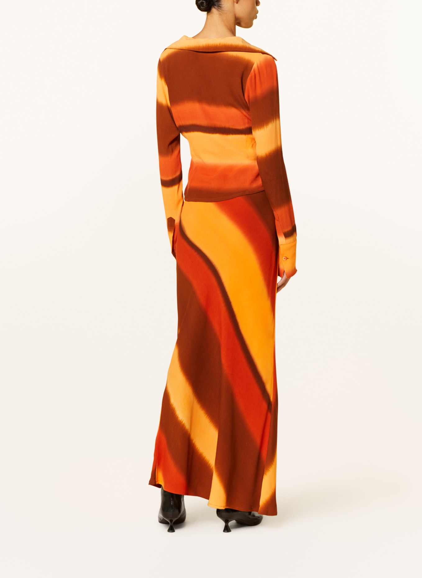 FAITHFULL THE BRAND Skirt SINEM, Color: ORANGE/ DARK ORANGE/ NEON ORANGE (Image 3)