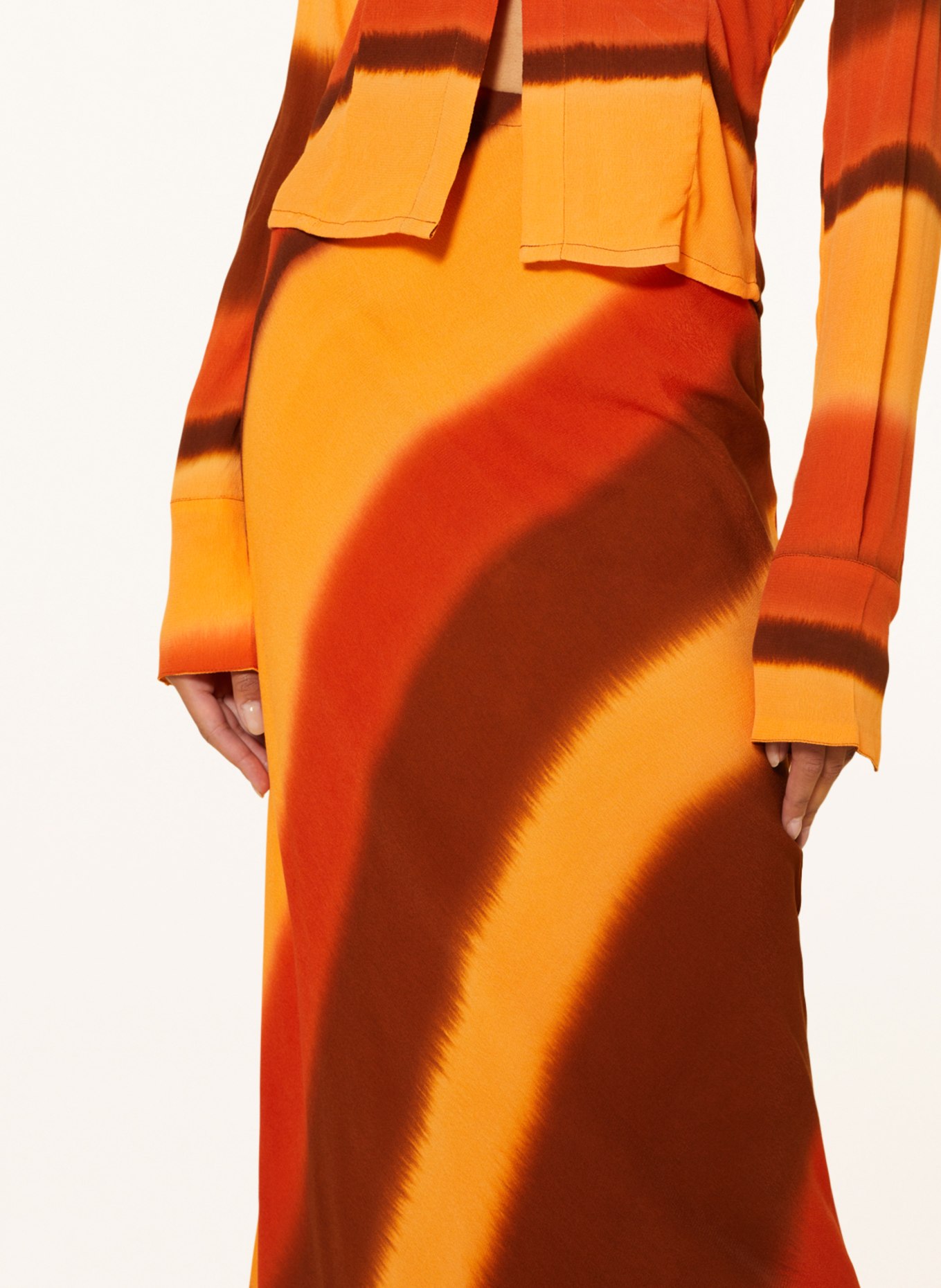 FAITHFULL THE BRAND Skirt SINEM, Color: ORANGE/ DARK ORANGE/ NEON ORANGE (Image 4)