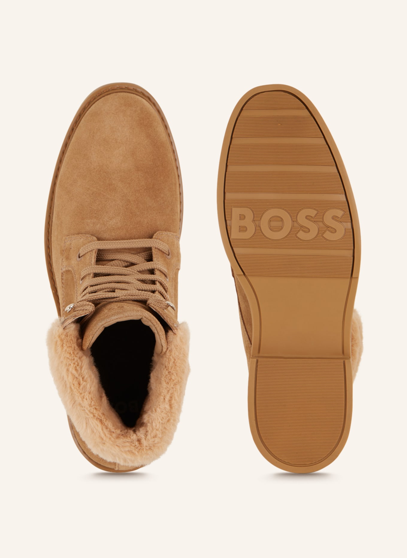 BOSS Lace-up Boots VANITY, Color: BEIGE (Image 5)