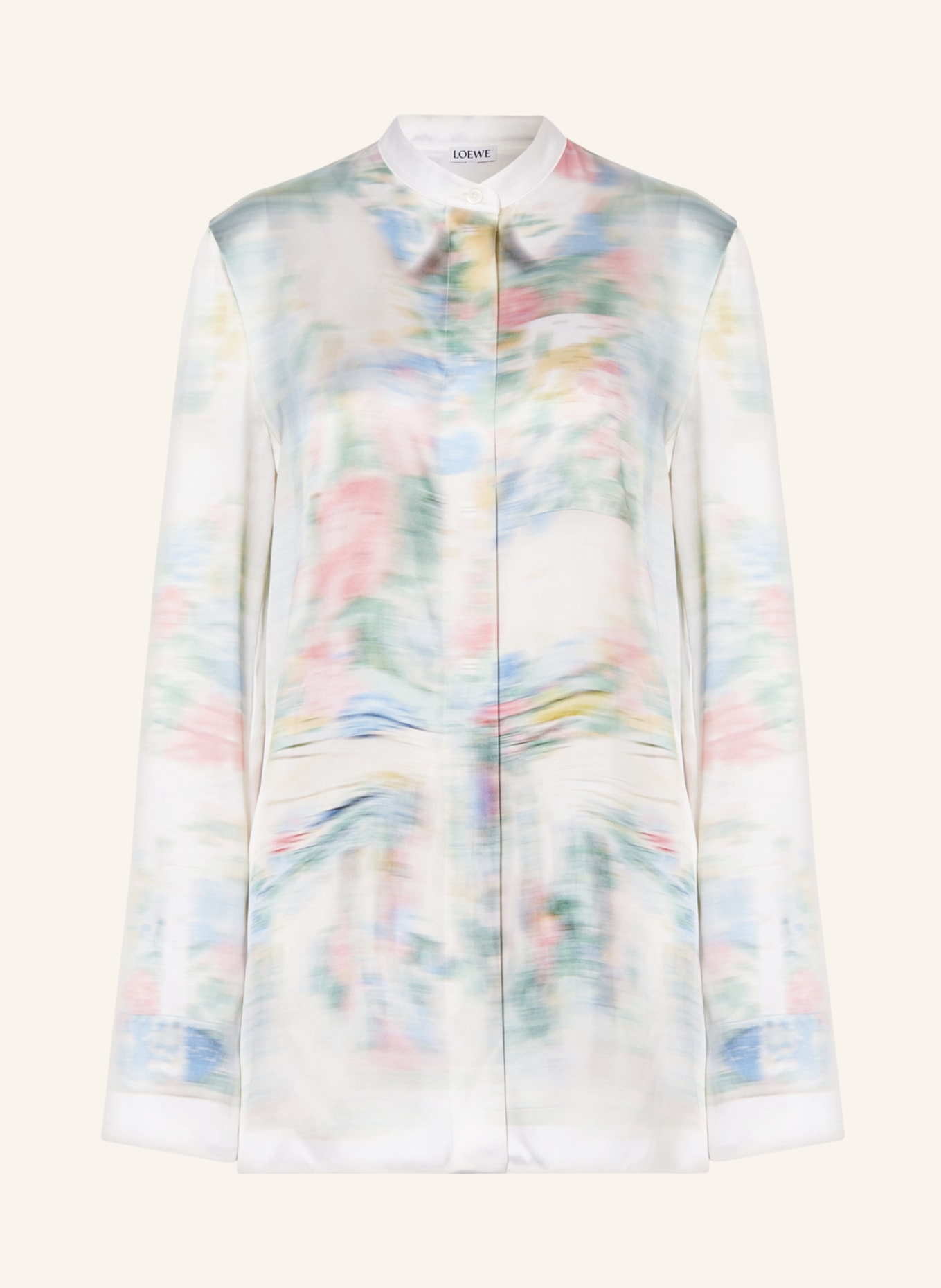 LOEWE Satin blouse, Color: ECRU/ LIGHT PINK/ LIGHT GREEN (Image 1)