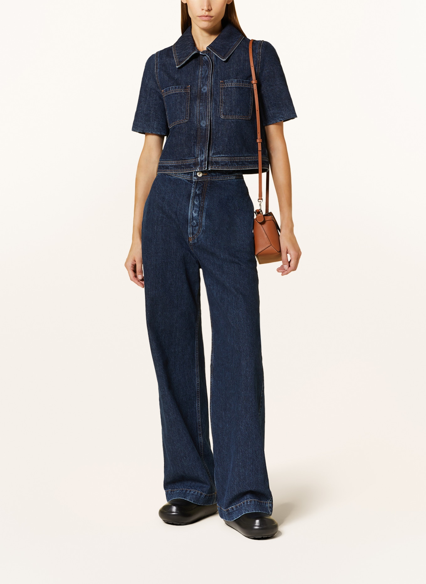 LOEWE Bluzka jeansowa, Kolor: GRANATOWY (Obrazek 2)