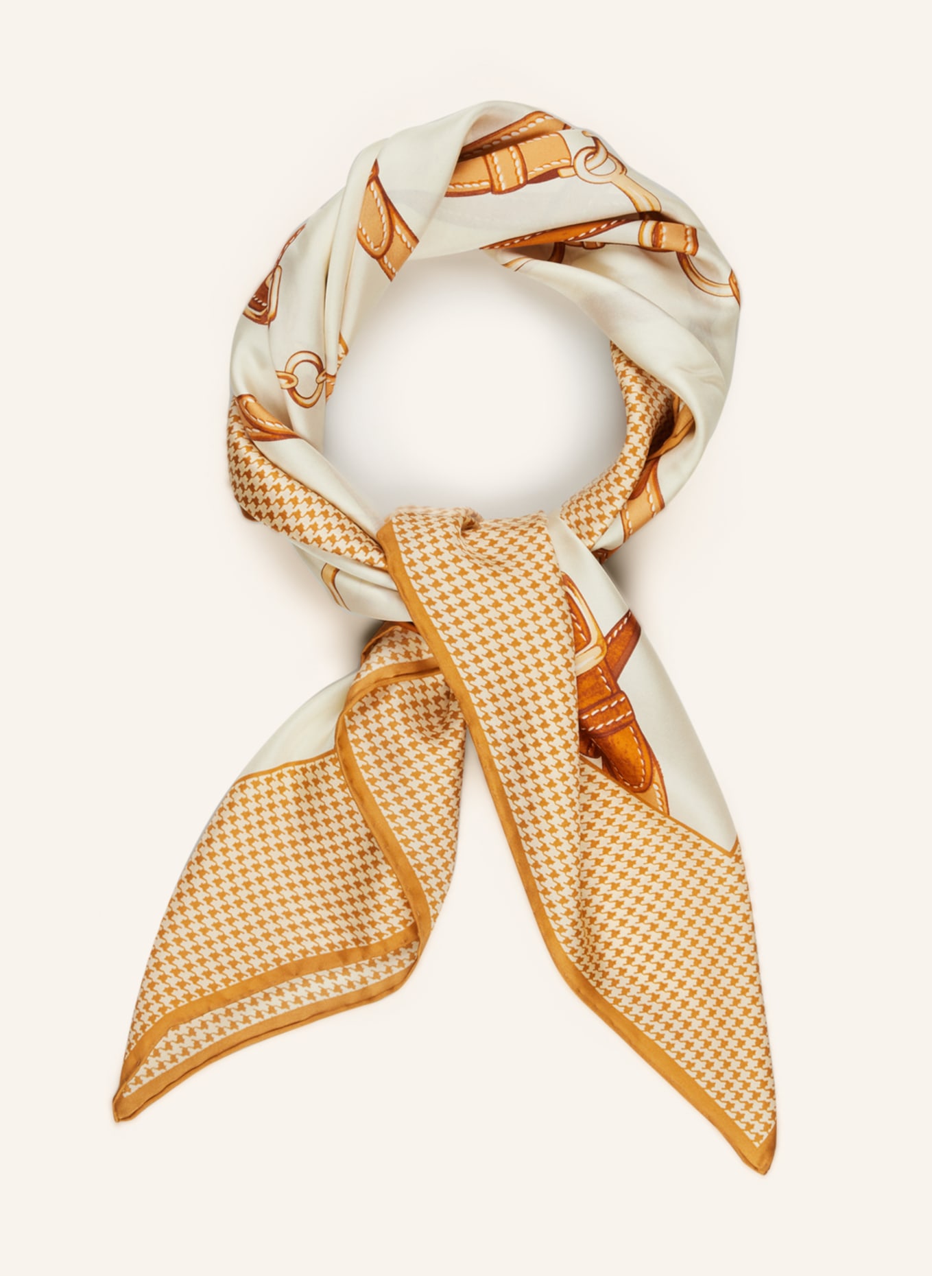 LAUREN RALPH LAUREN Silk scarf, Color: CREAM/ GOLD (Image 2)