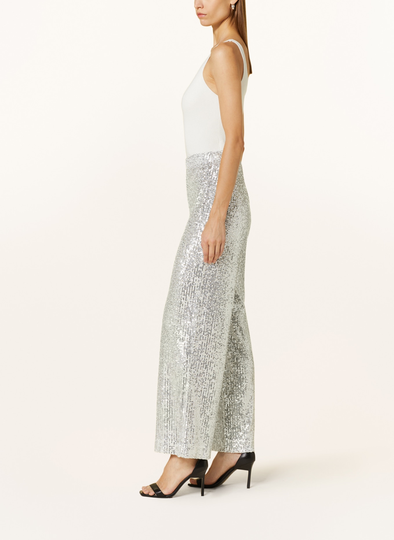InWear Spodnie marlena JARJARIW z cekinami: SREBRNY (Obrazek 4)