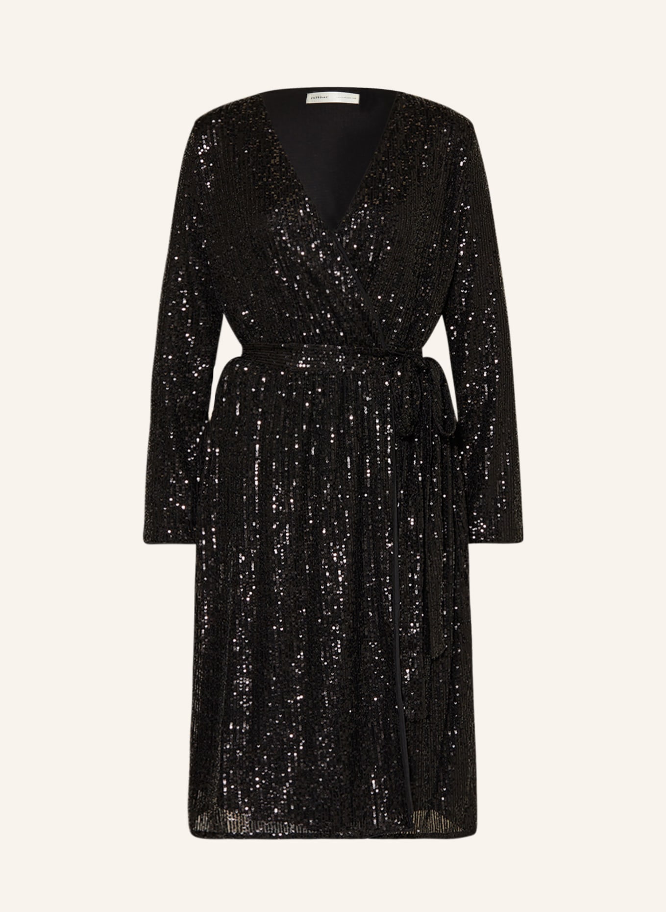 InWear Wrap dress JARJARIW with sequins, Color: BLACK (Image 1)