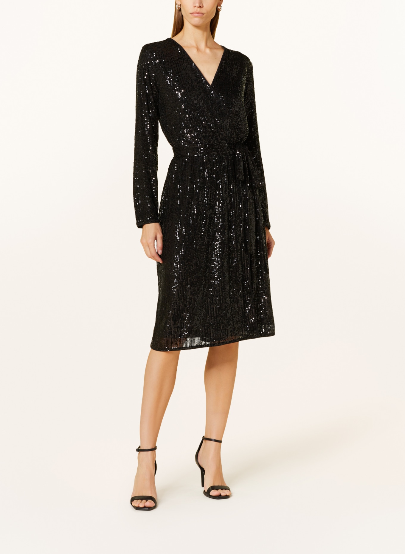 InWear Wrap dress JARJARIW with sequins, Color: BLACK (Image 2)