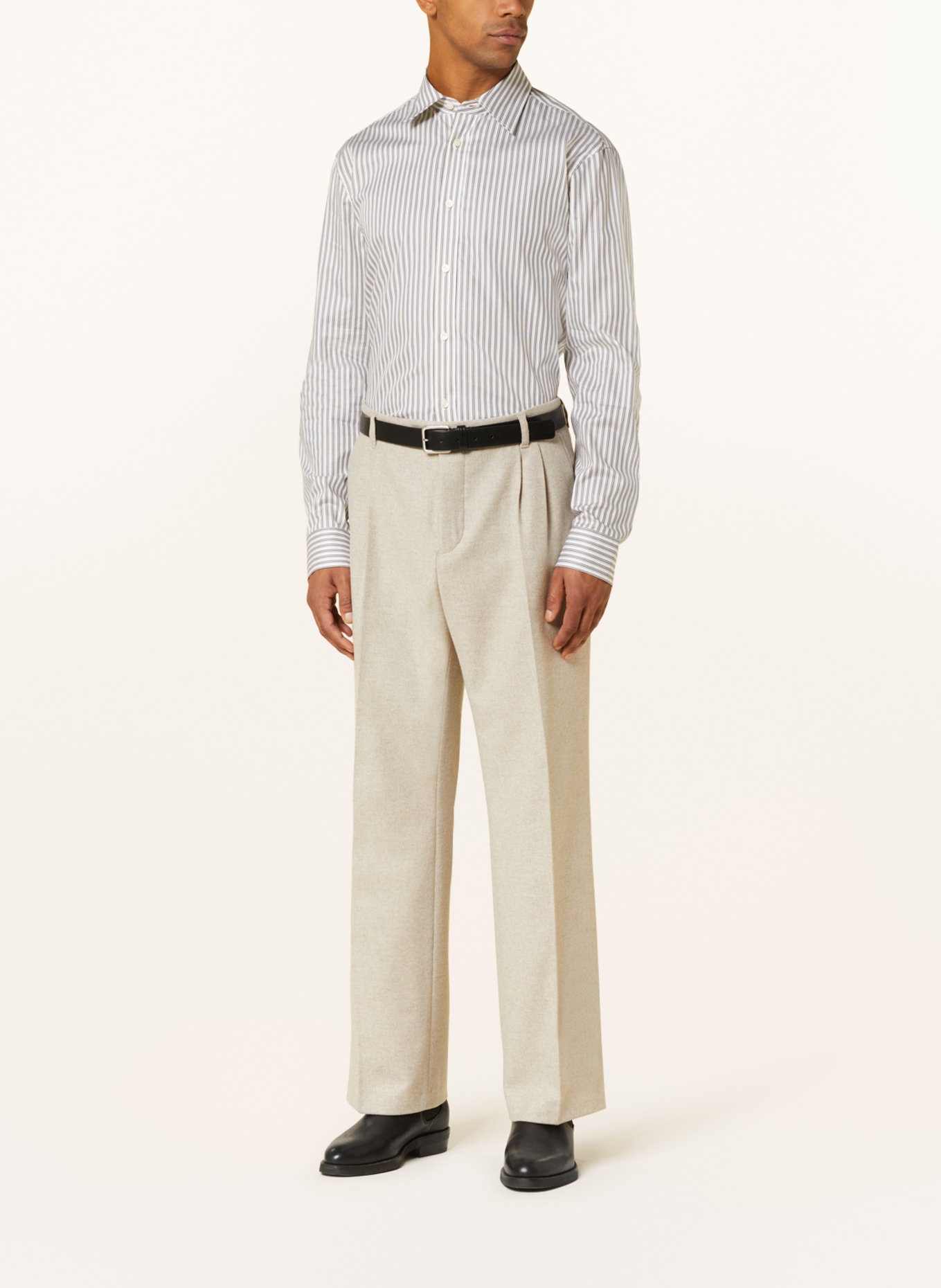 TIGER OF SWEDEN Shirt LOWAN comfort fit, Color: WHITE/ TAUPE (Image 2)