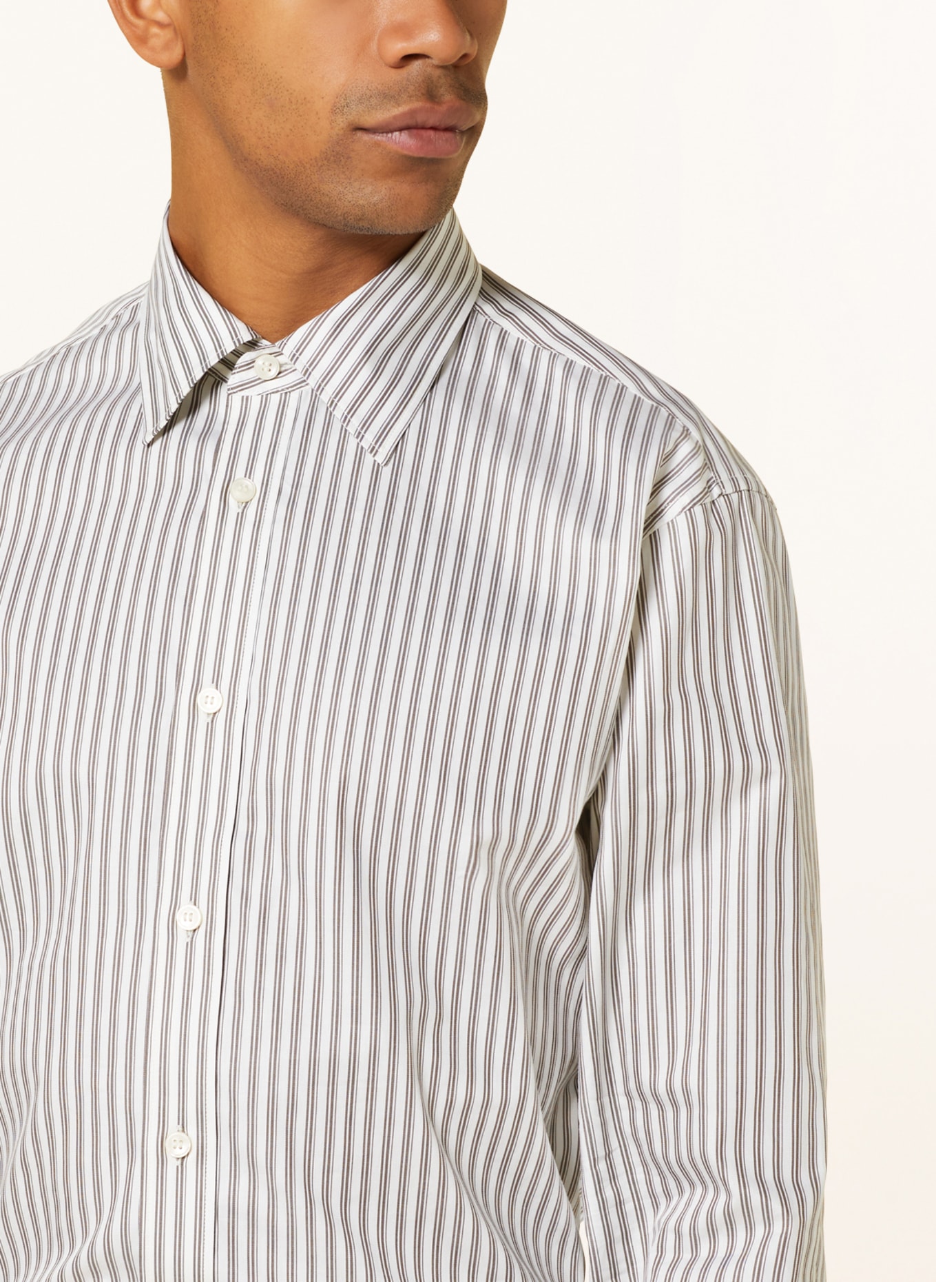 TIGER OF SWEDEN Shirt LOWAN comfort fit, Color: WHITE/ TAUPE (Image 4)