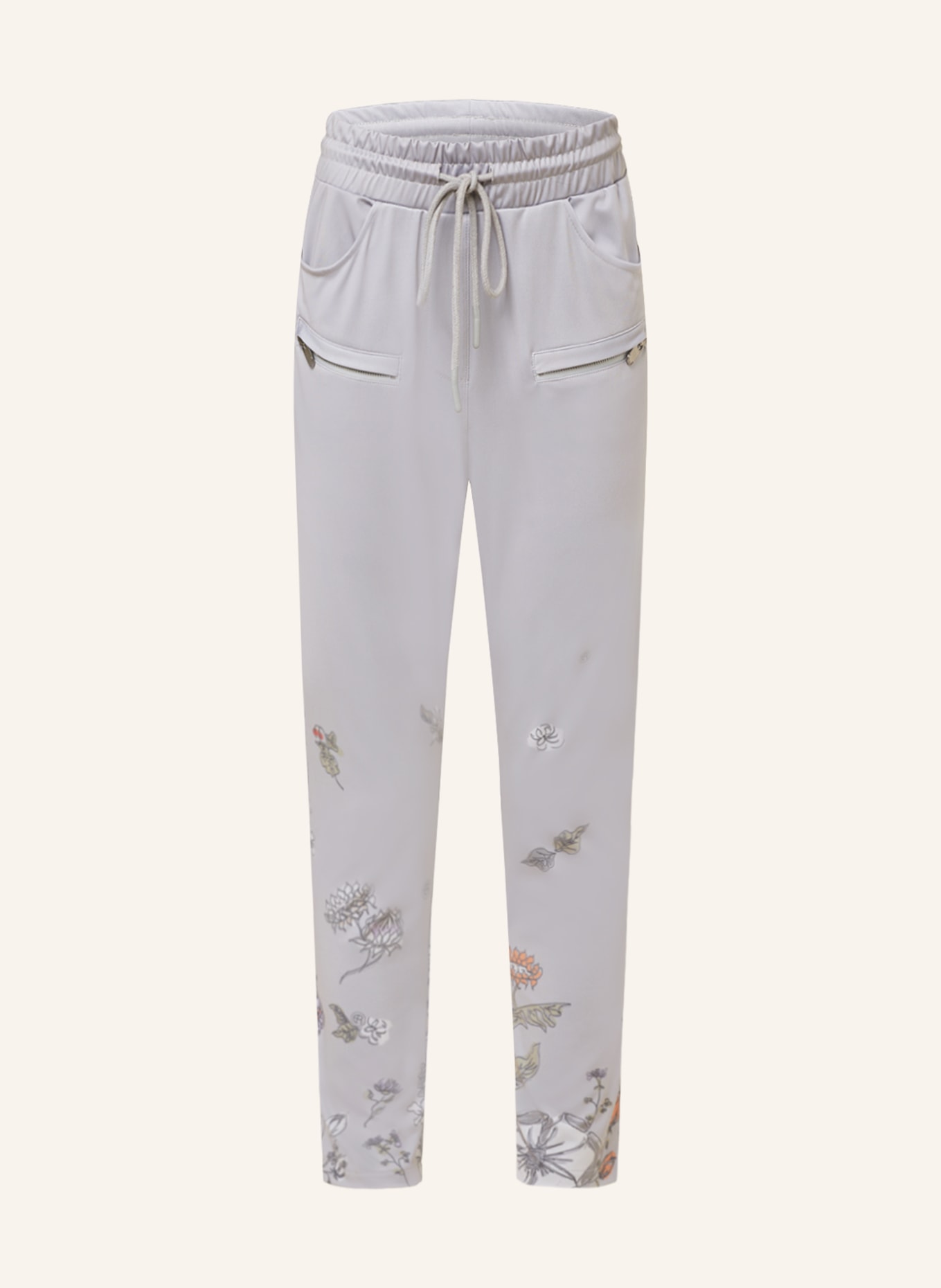 ELIAS RUMELIS Trousers ILENA in jogger style, Color: GRAY (Image 1)