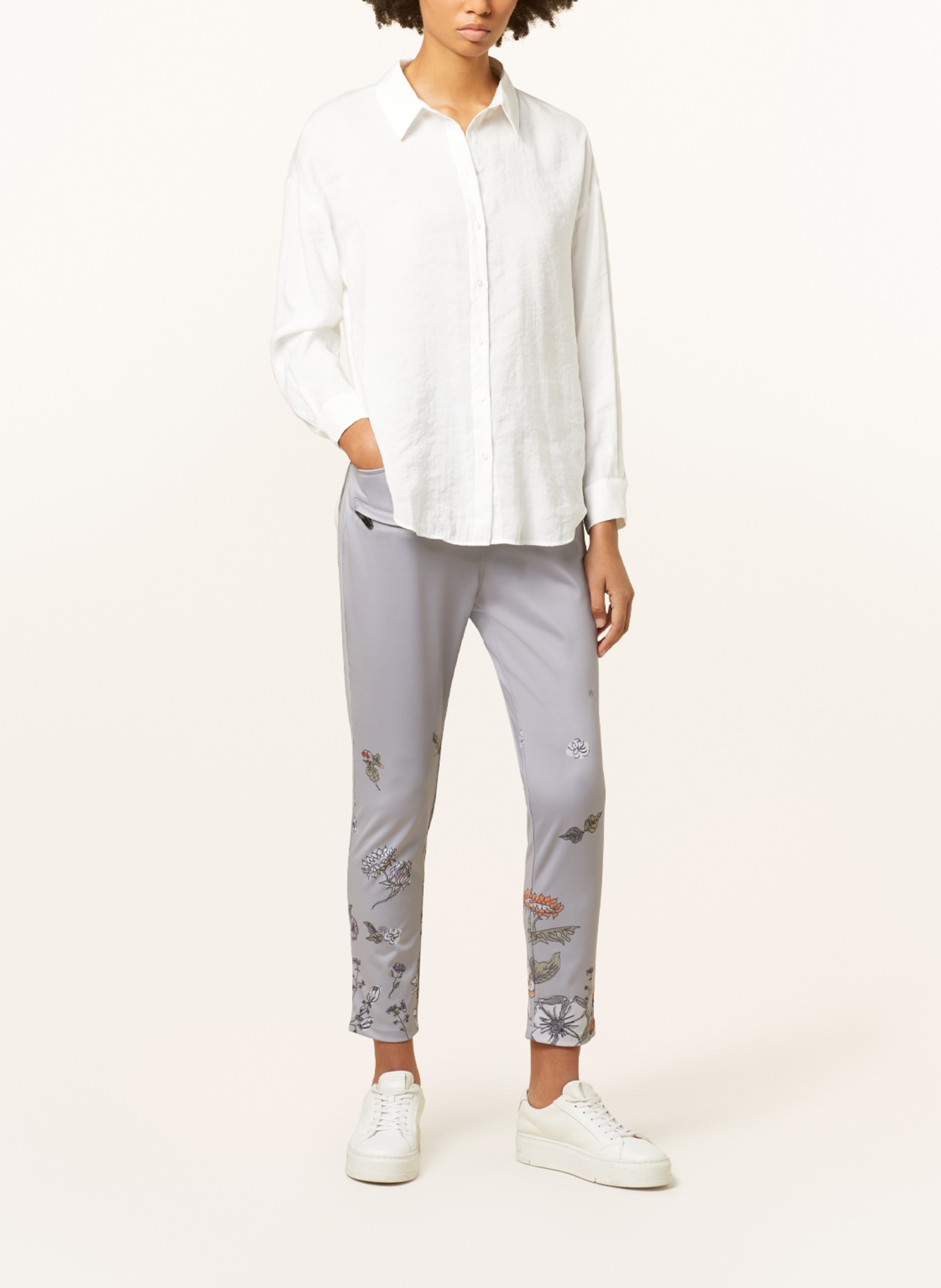 ELIAS RUMELIS Trousers ILENA in jogger style, Color: GRAY (Image 2)