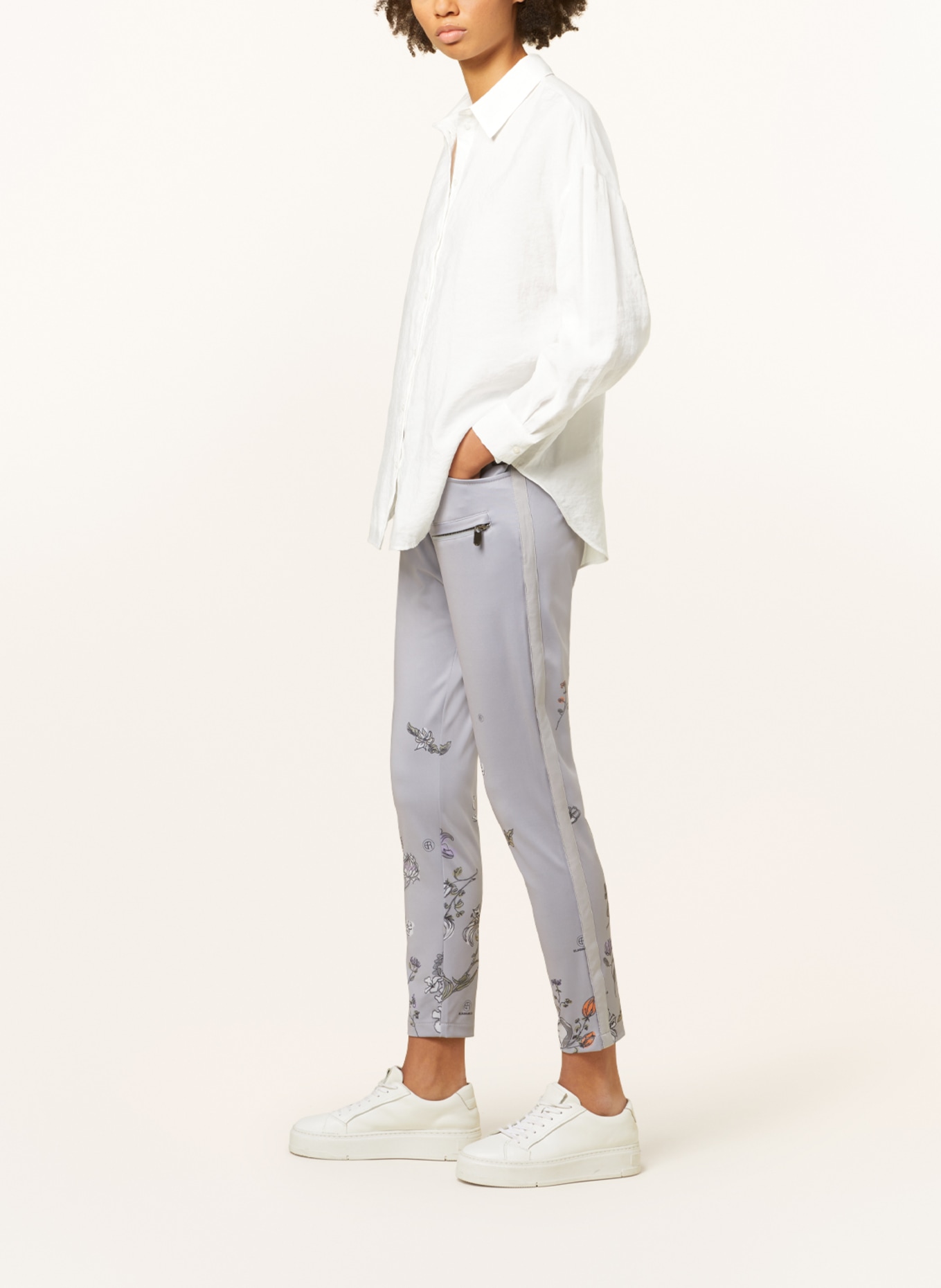 ELIAS RUMELIS Trousers ILENA in jogger style, Color: GRAY (Image 4)