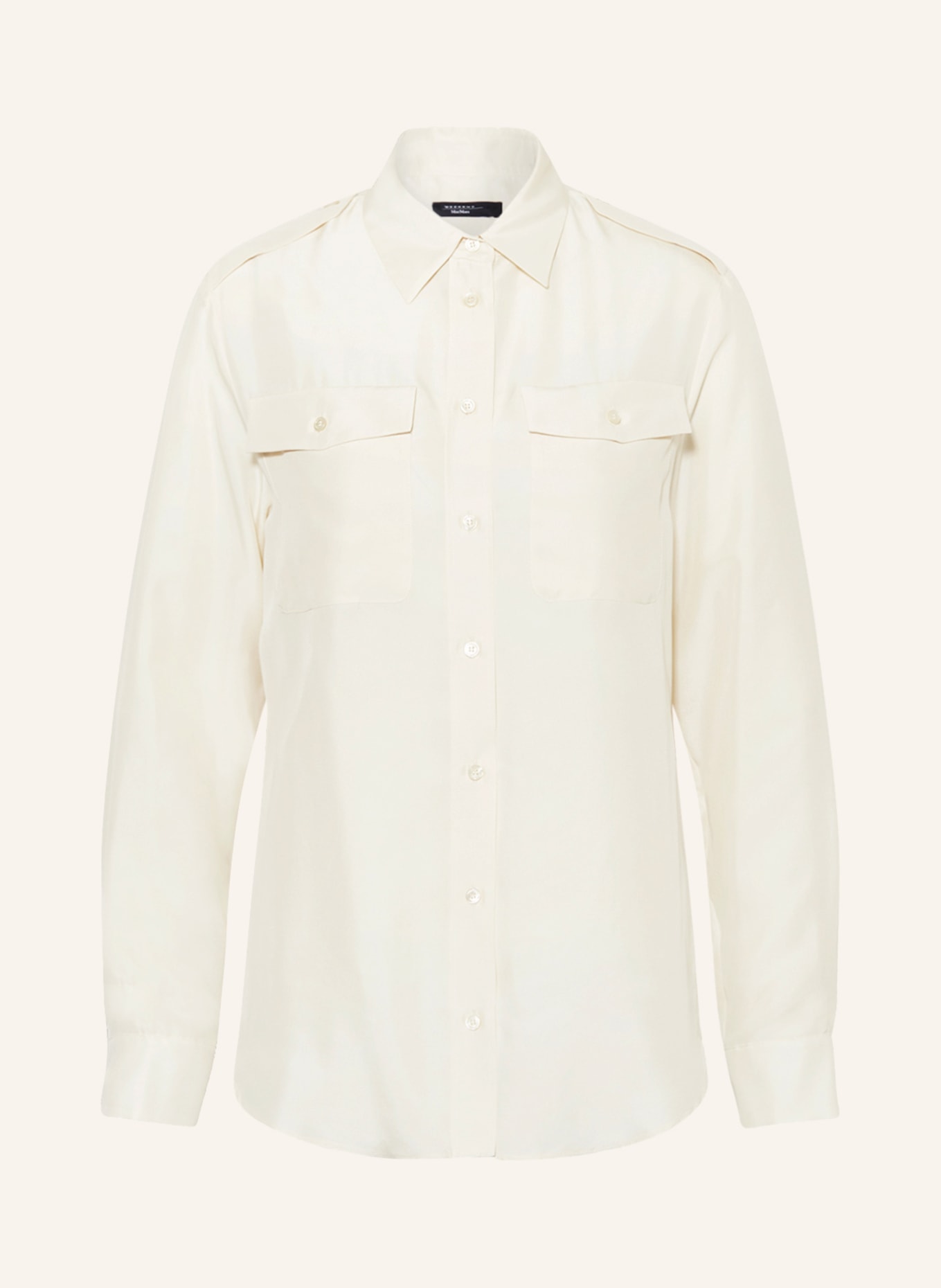 WEEKEND MaxMara Shirt blouse PALK in silk, Color: ECRU (Image 1)