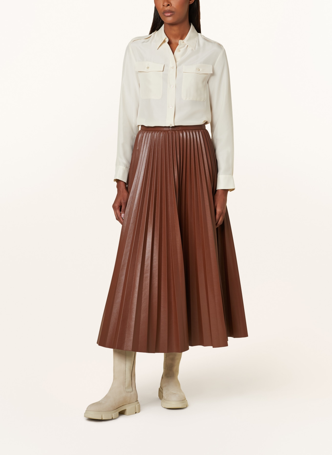 WEEKEND MaxMara Shirt blouse PALK in silk, Color: ECRU (Image 2)