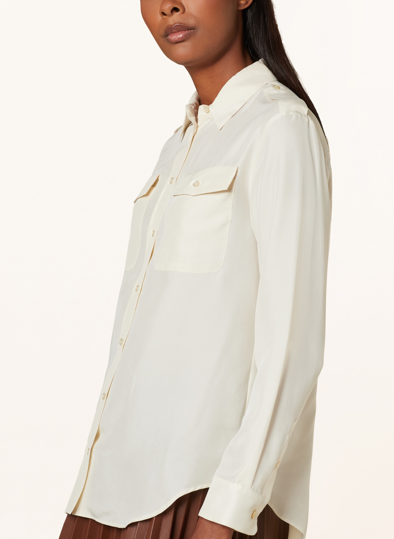 WEEKEND MaxMara Shirt blouse PALK in silk, Color: ECRU (Image 4)