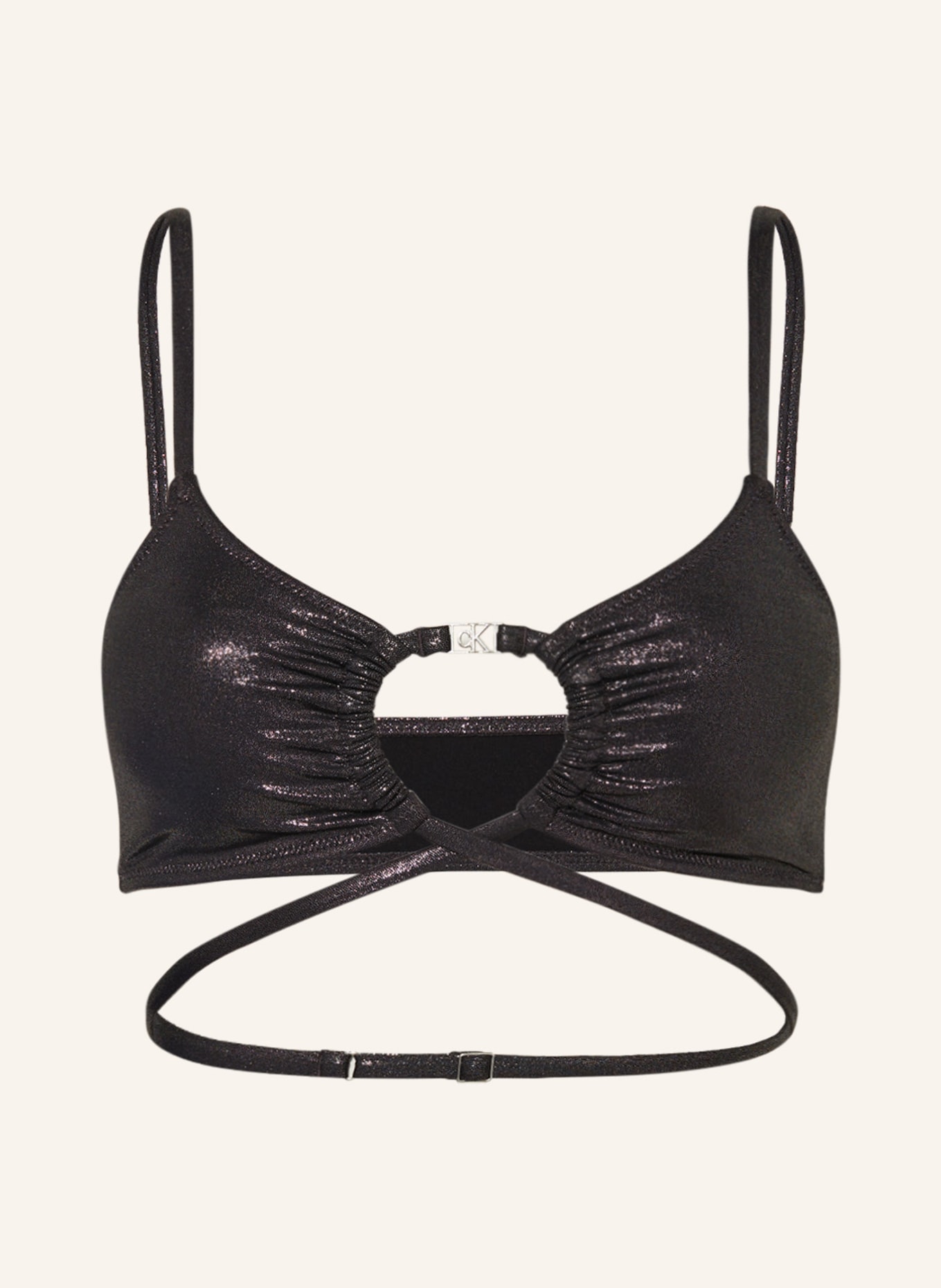Calvin Klein Bralette bikini top CK FESTIVE, Color: BLACK (Image 1)