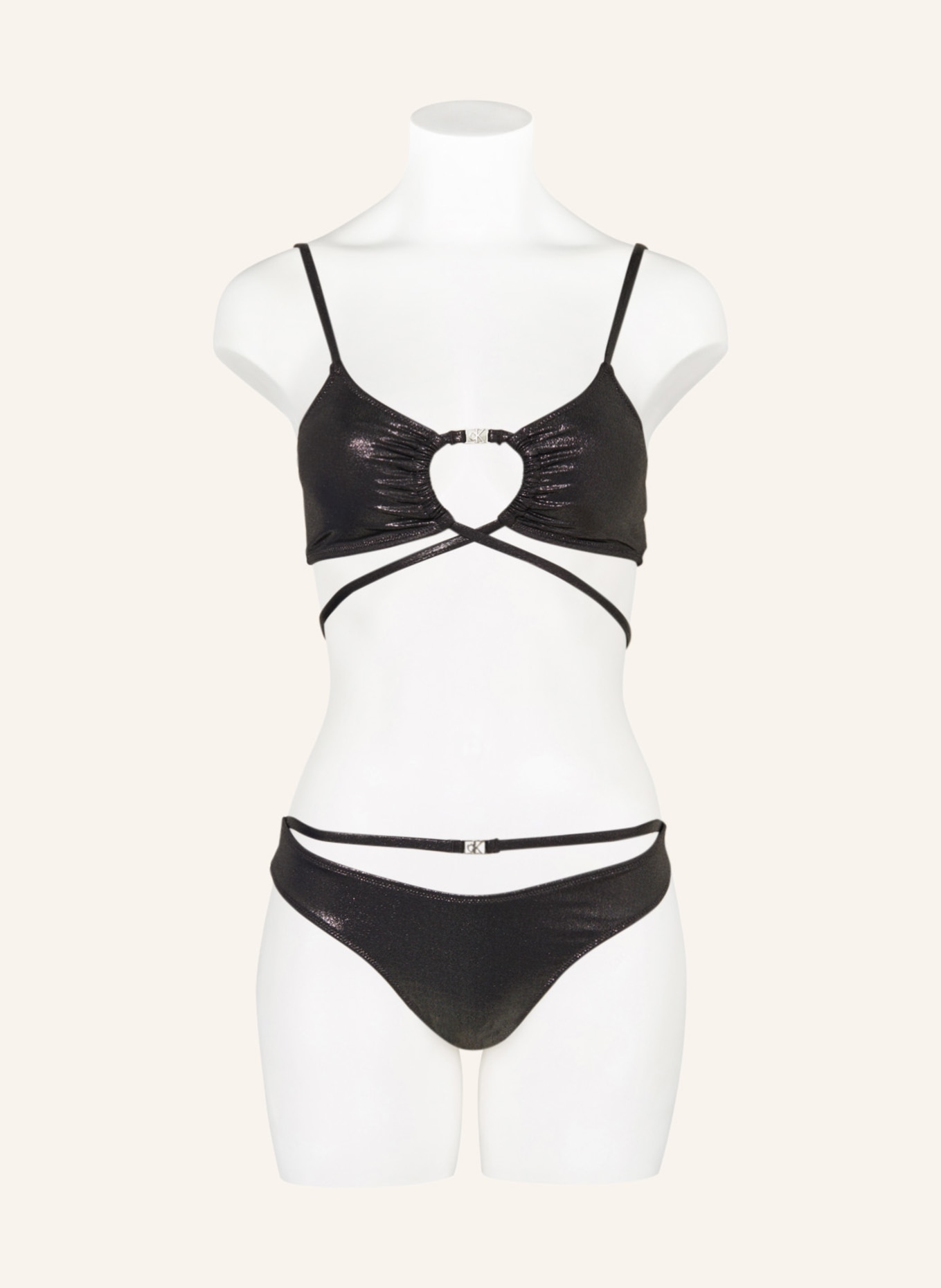 Calvin Klein Bralette bikini top CK FESTIVE, Color: BLACK (Image 2)