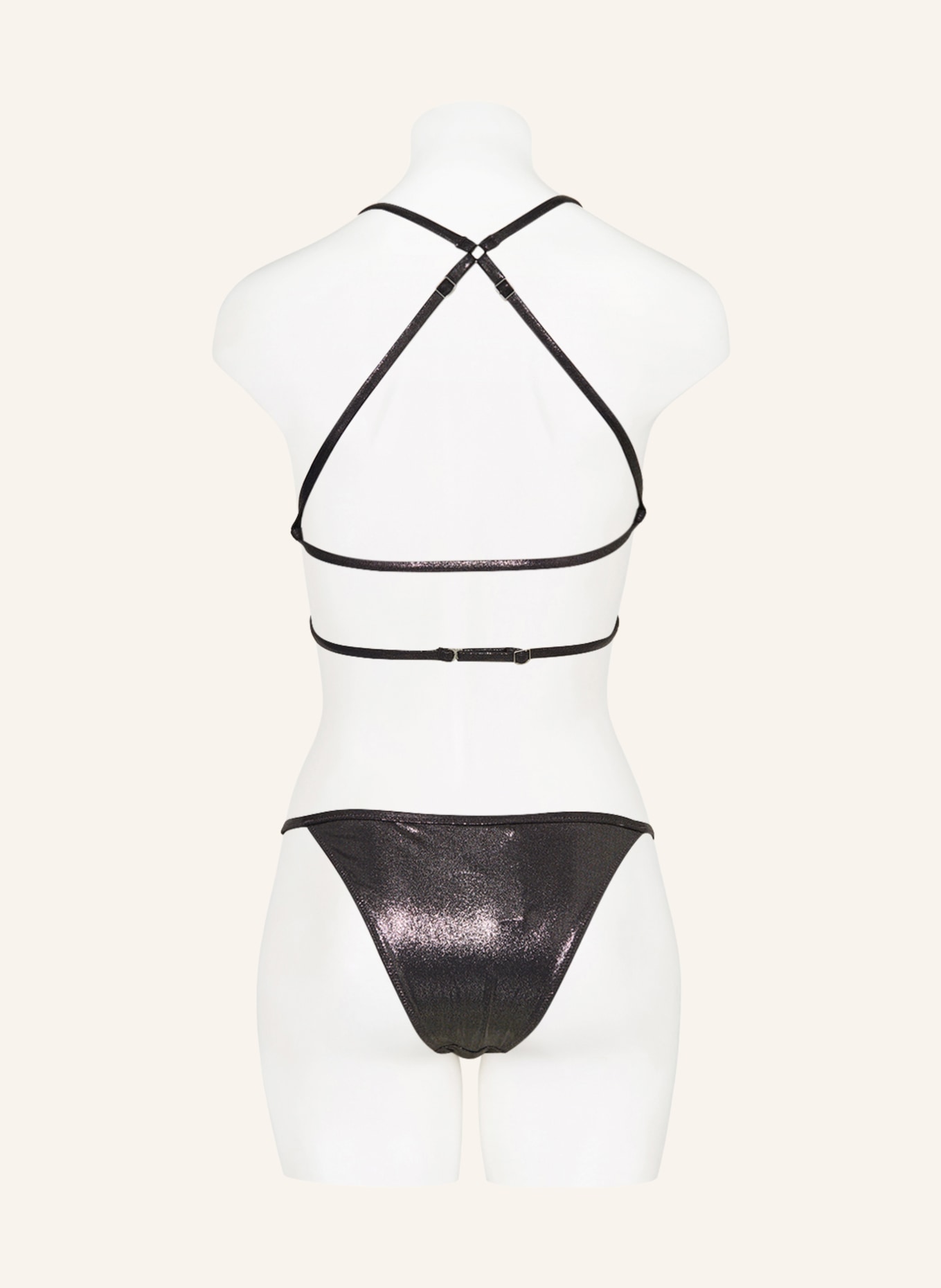 Calvin Klein Triangle bikini top CK FESTIVE, Color: BLACK (Image 3)