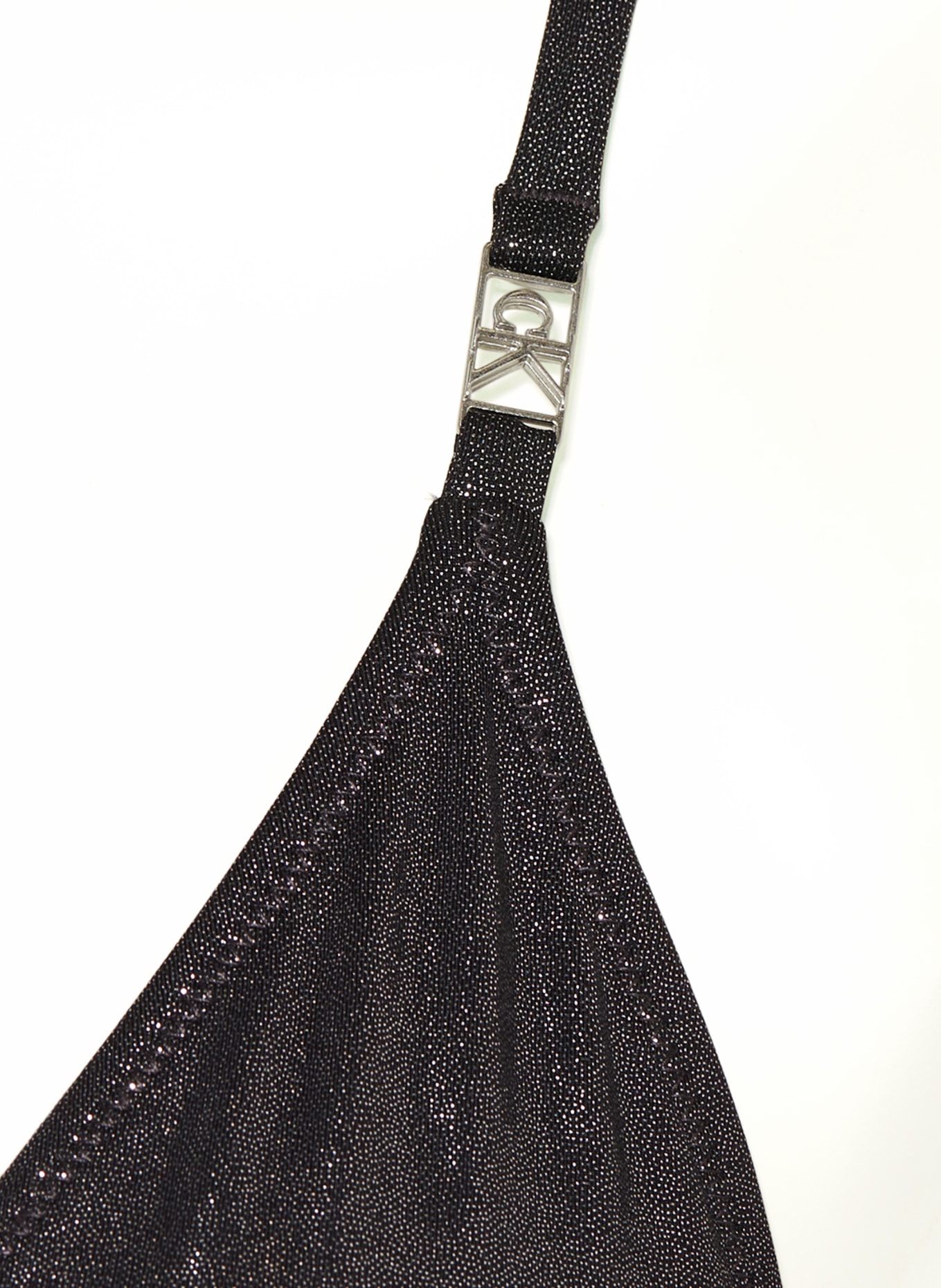 Calvin Klein Triangle bikini top CK FESTIVE, Color: BLACK (Image 4)