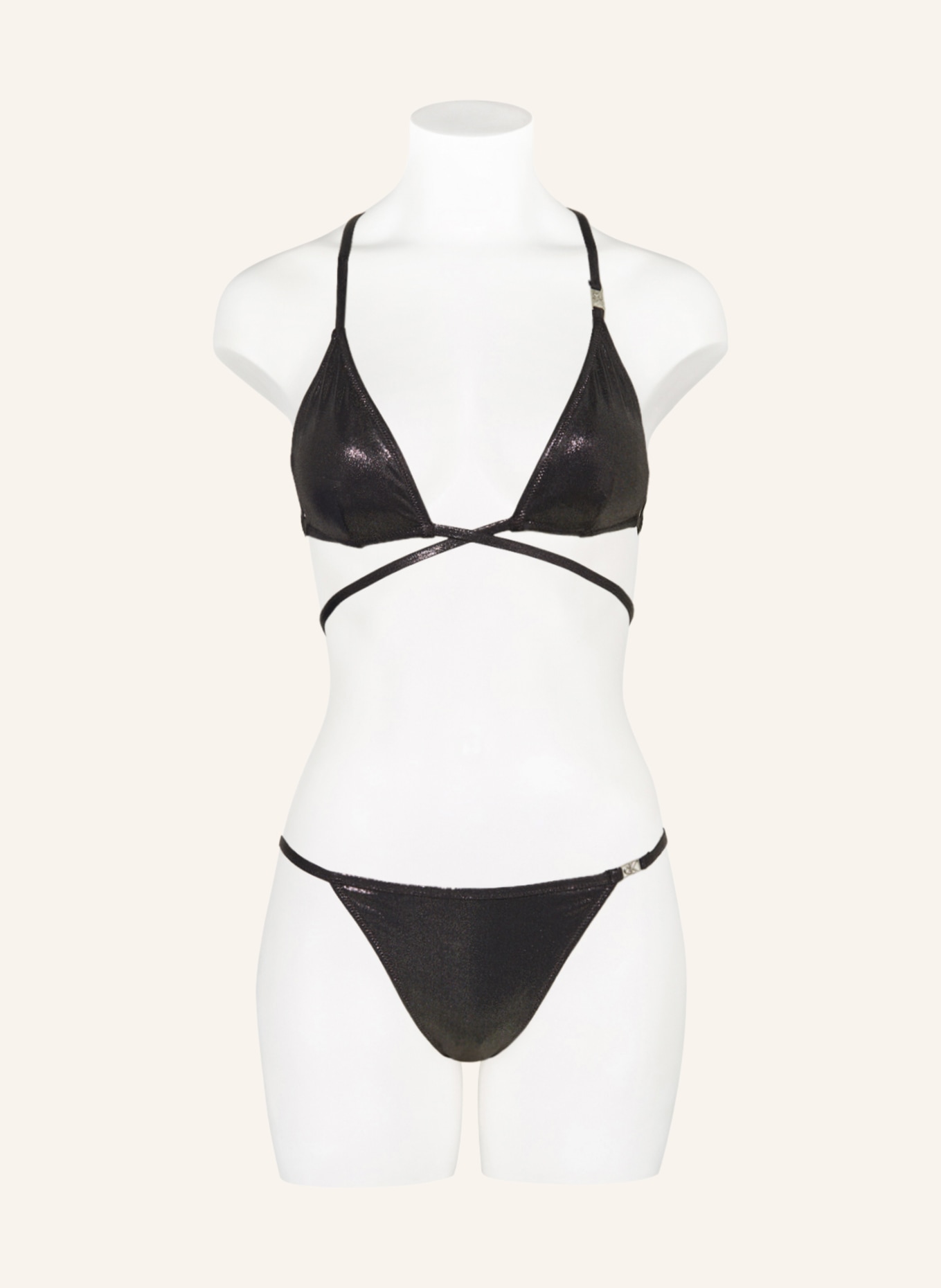 Calvin Klein Triangle bikini bottoms CK FESTIVE, Color: BLACK (Image 2)