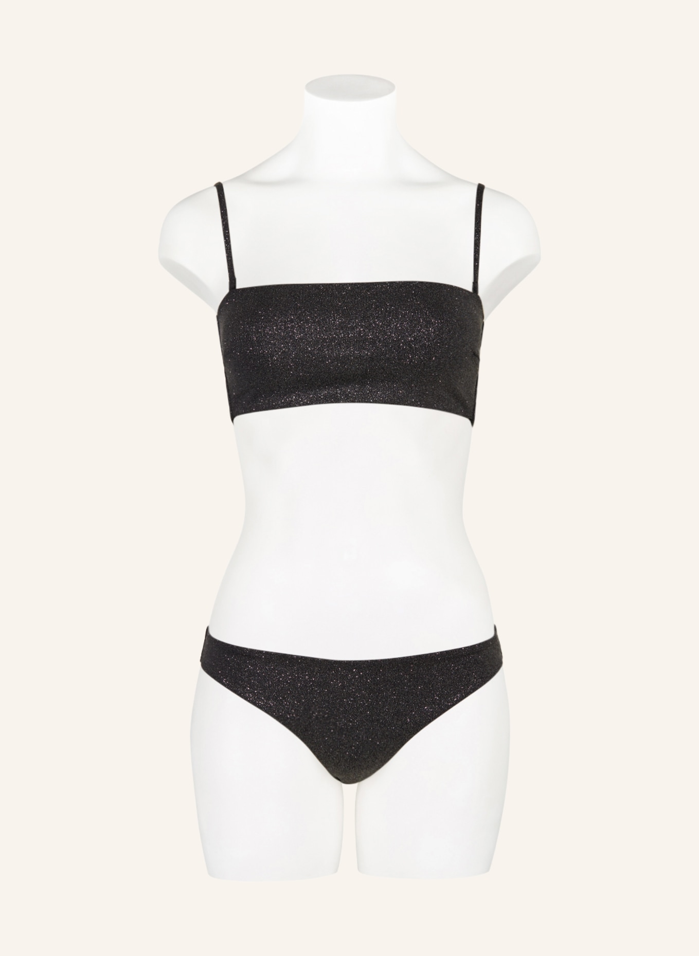 Calvin Klein Bandeau bikini top ARCHIVE SOLIDS, Color: BLACK (Image 2)