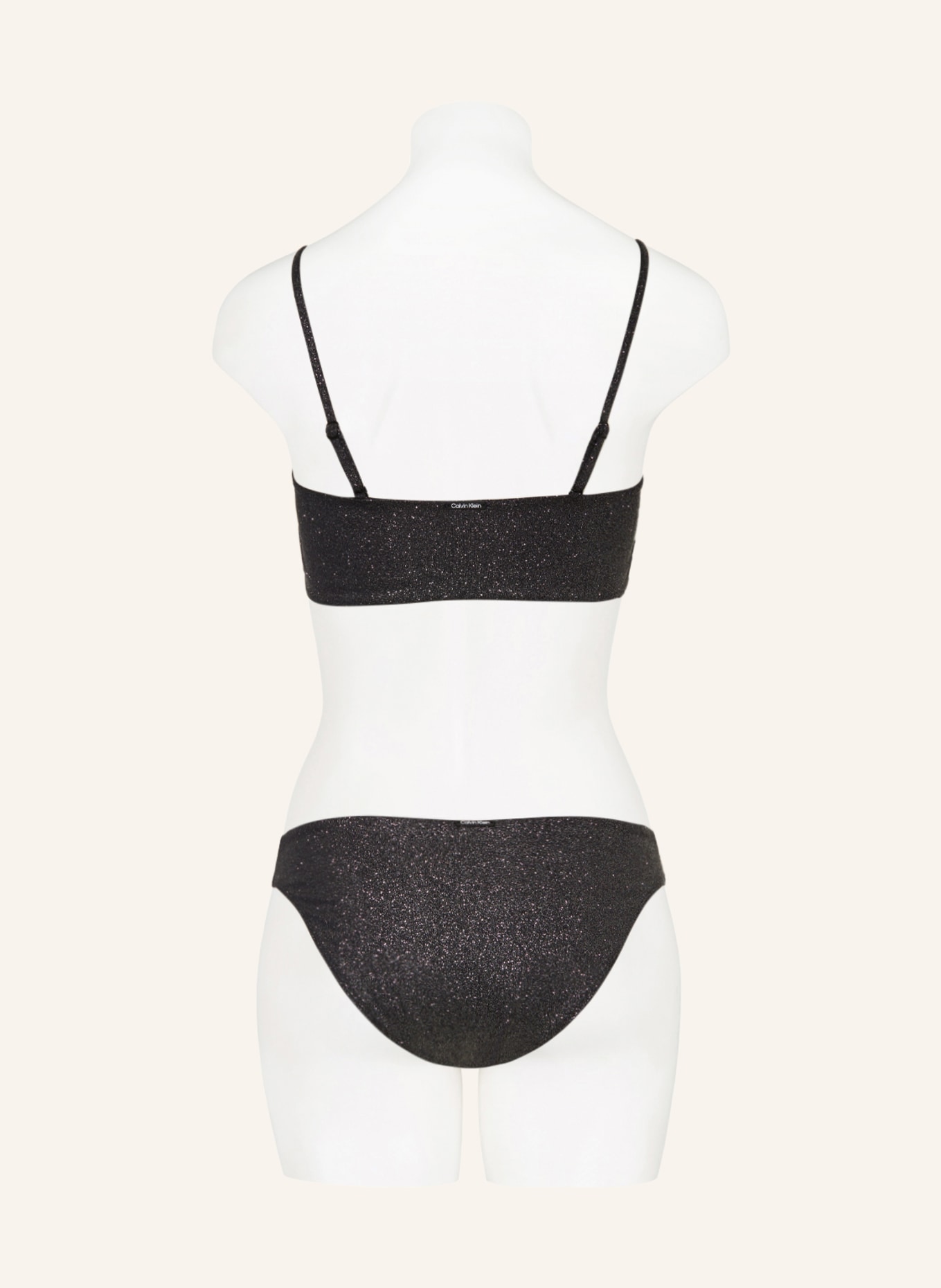 Calvin Klein Bandeau bikini top ARCHIVE SOLIDS, Color: BLACK (Image 3)