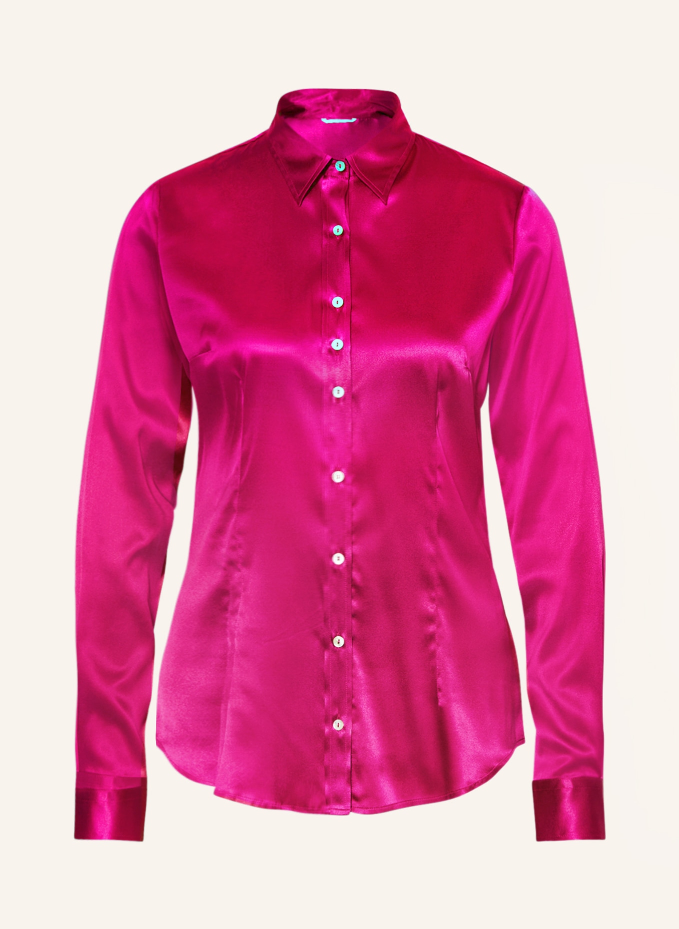 Sophie Shirt blouse GINETTA in silk, Color: PINK (Image 1)