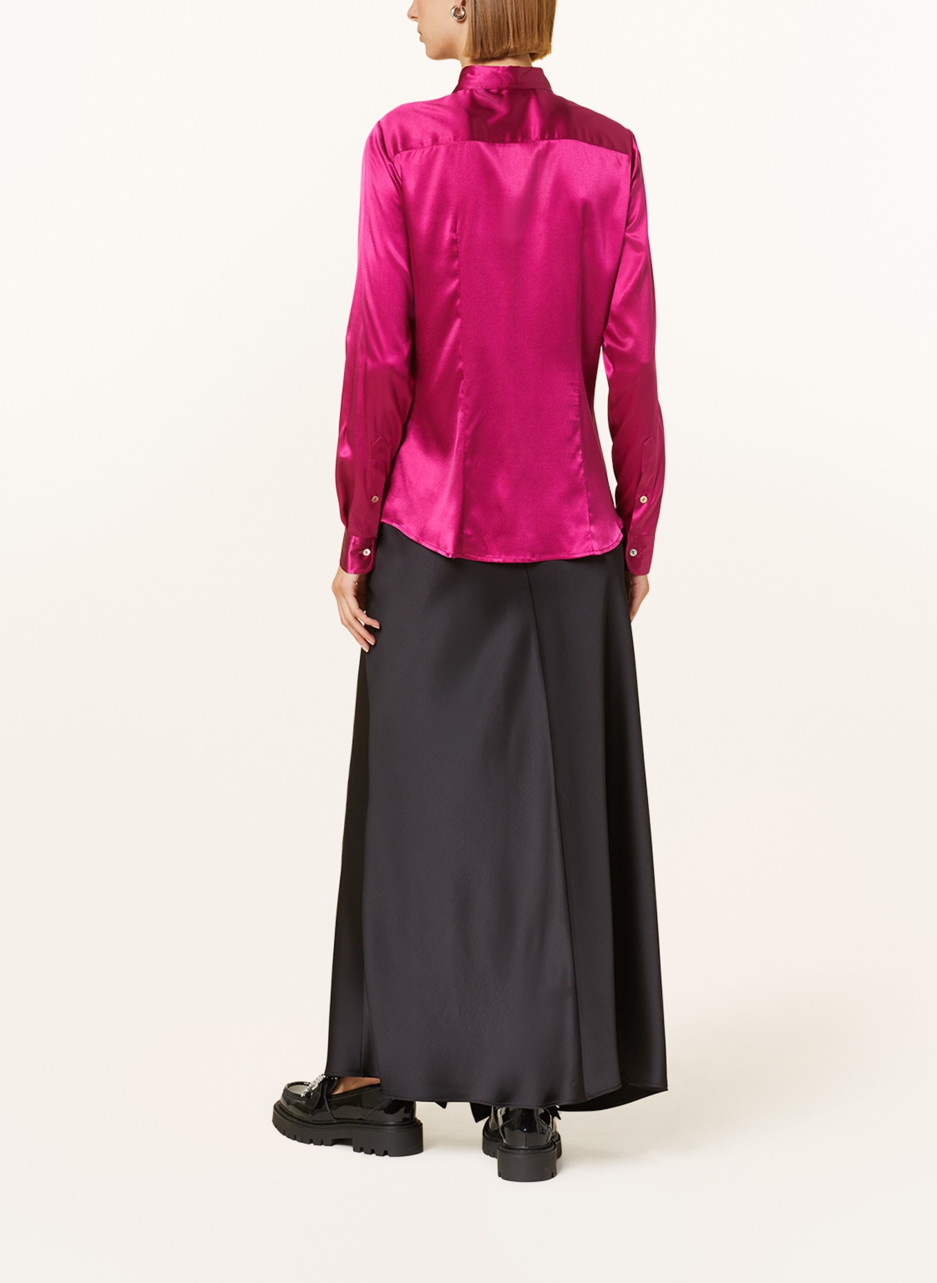 Sophie Shirt blouse GINETTA in silk, Color: PINK (Image 3)