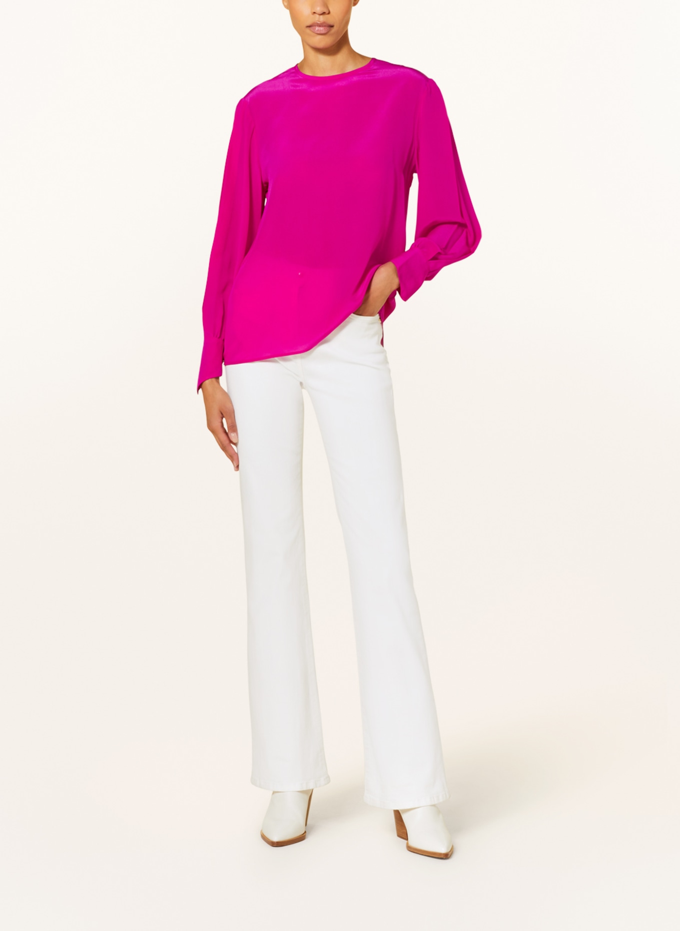 Sophie Silk blouse OBELL, Color: PINK (Image 2)