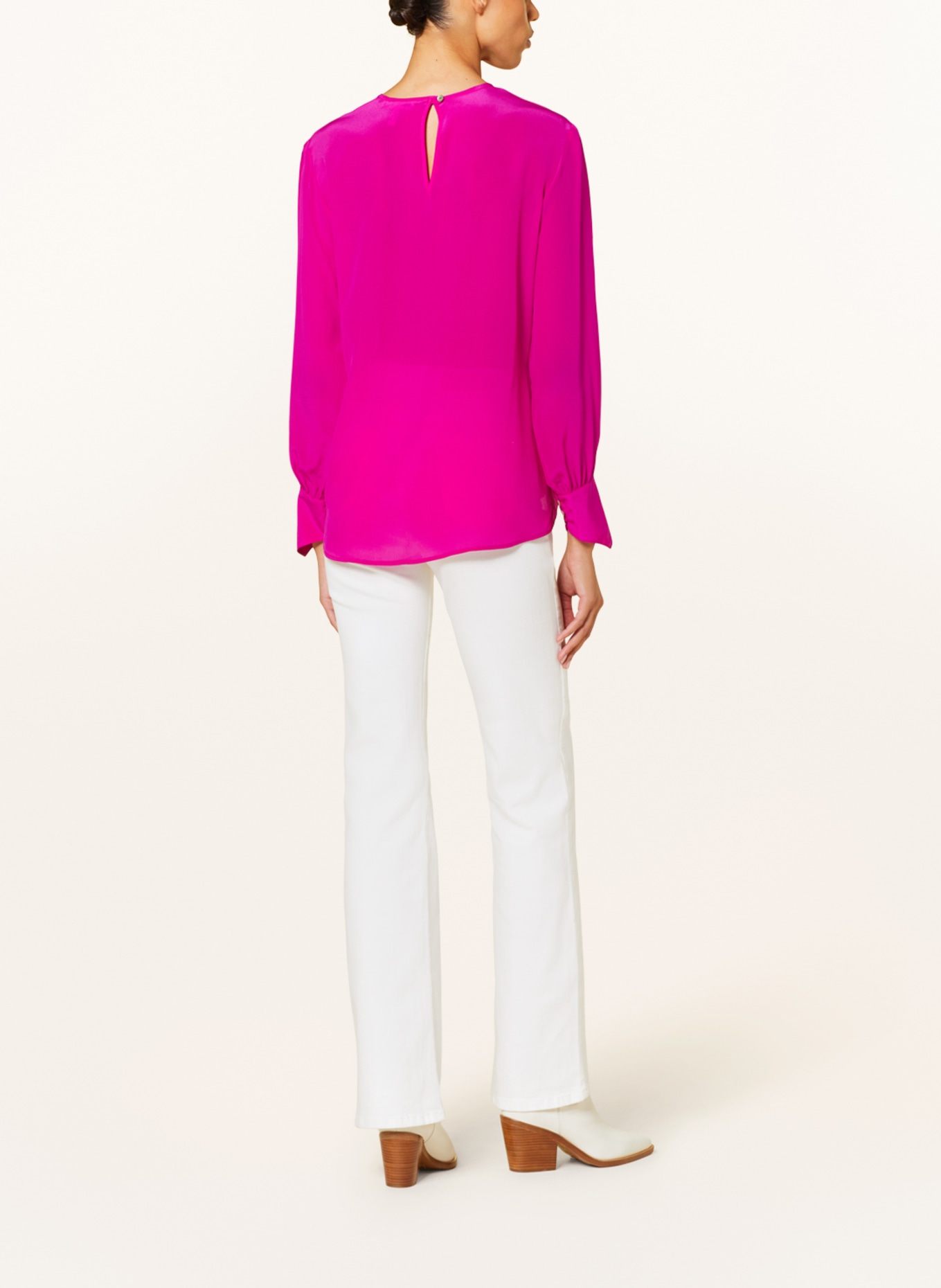 Sophie Silk blouse OBELL, Color: PINK (Image 3)